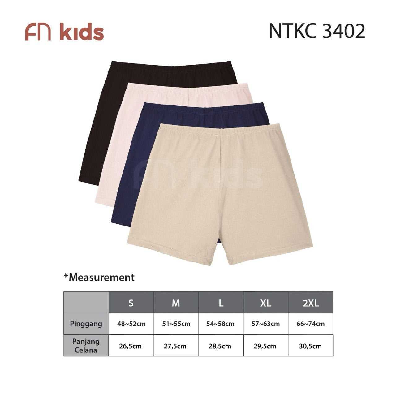 FN Kids Celana Pendek Santai Anak Perempuan 1 pcs NTKC 3402