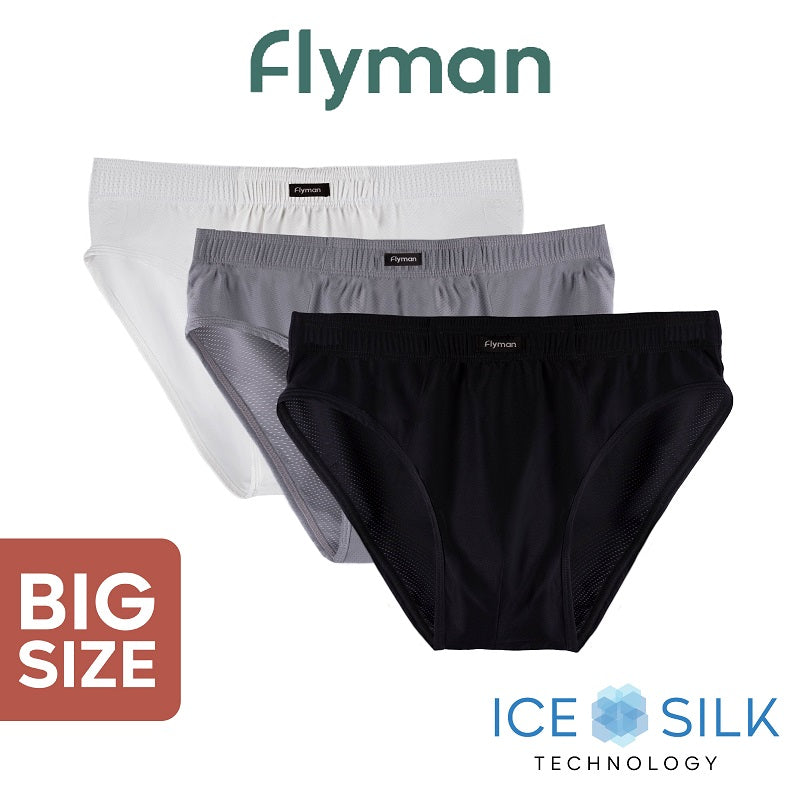 Flyman Ice Silk Big Size Briefs 1 pcs FM 3472