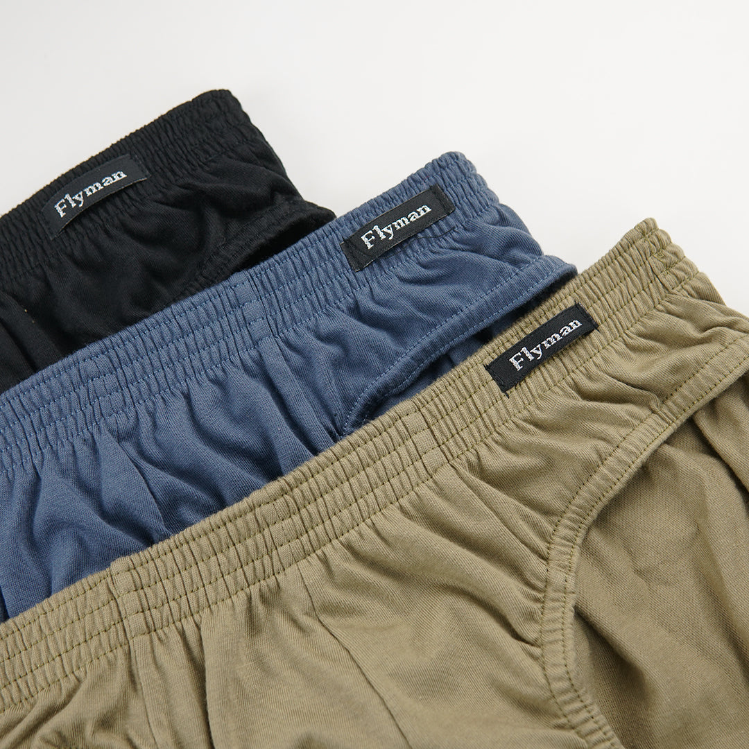 Flyman Celana Dalam Pria Brief Cotton Blend 3 pcs FM 3338