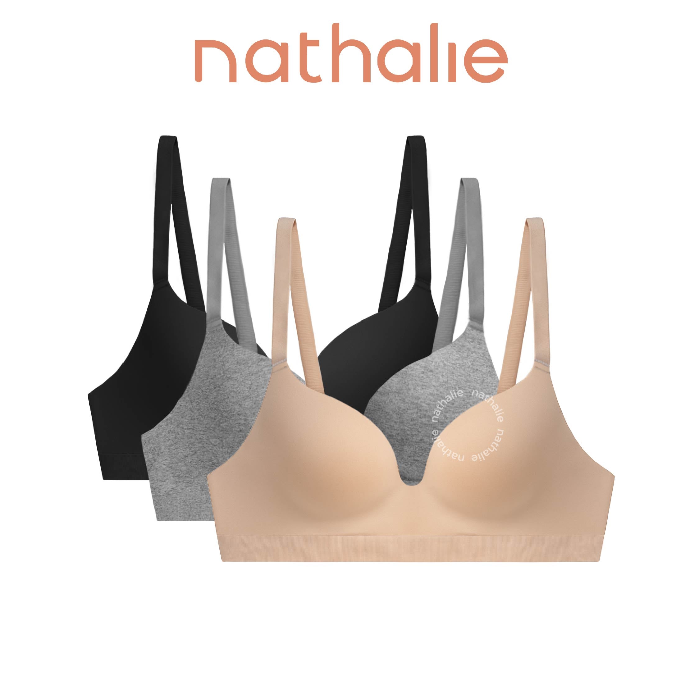 Nathalie Cotton Blend Wireless Light Bra NTB 3567