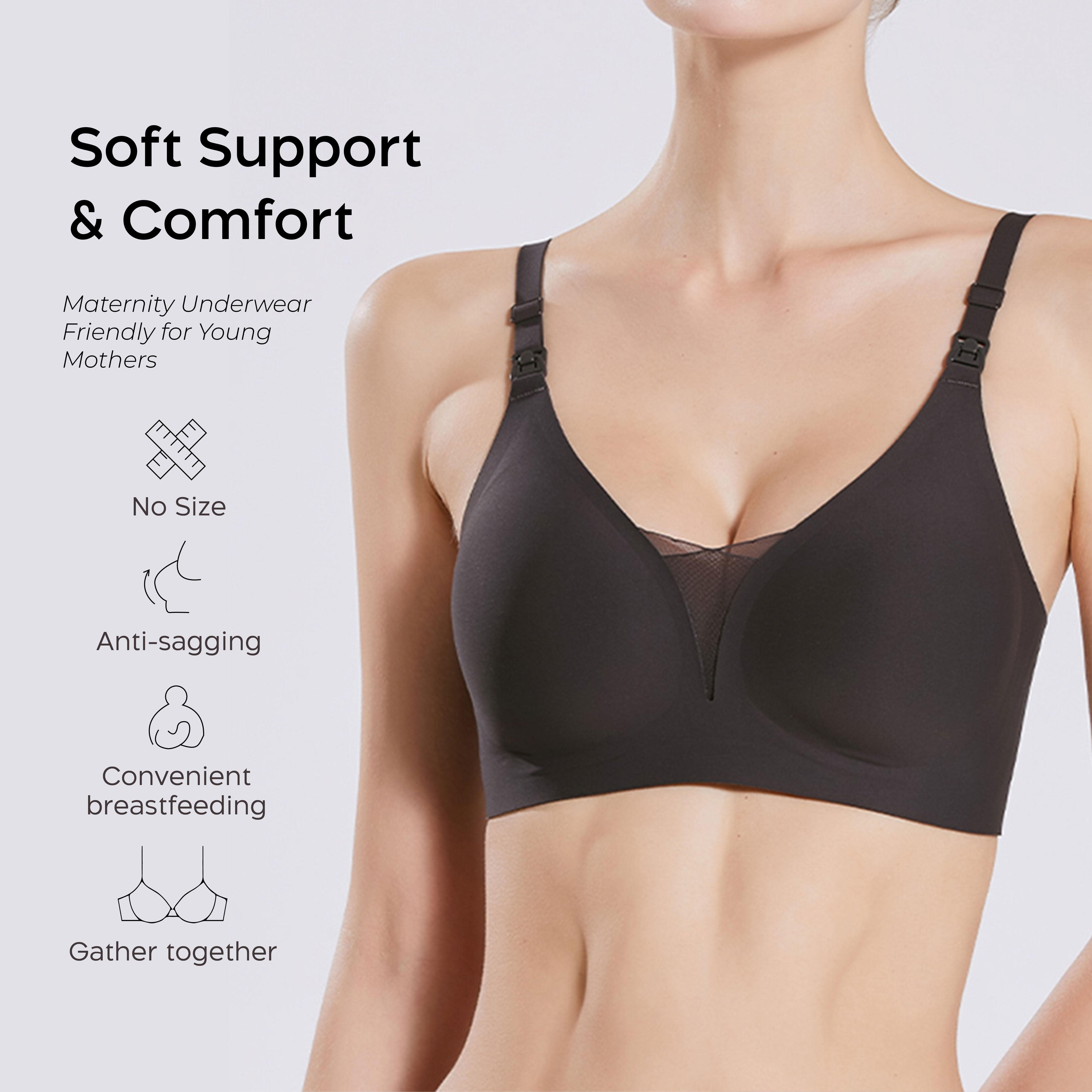 Nathalie Bra Seamless Menyusui Bh Maternity Tanpa Kawat Beha Busui 1 Pcs NTB 3458
