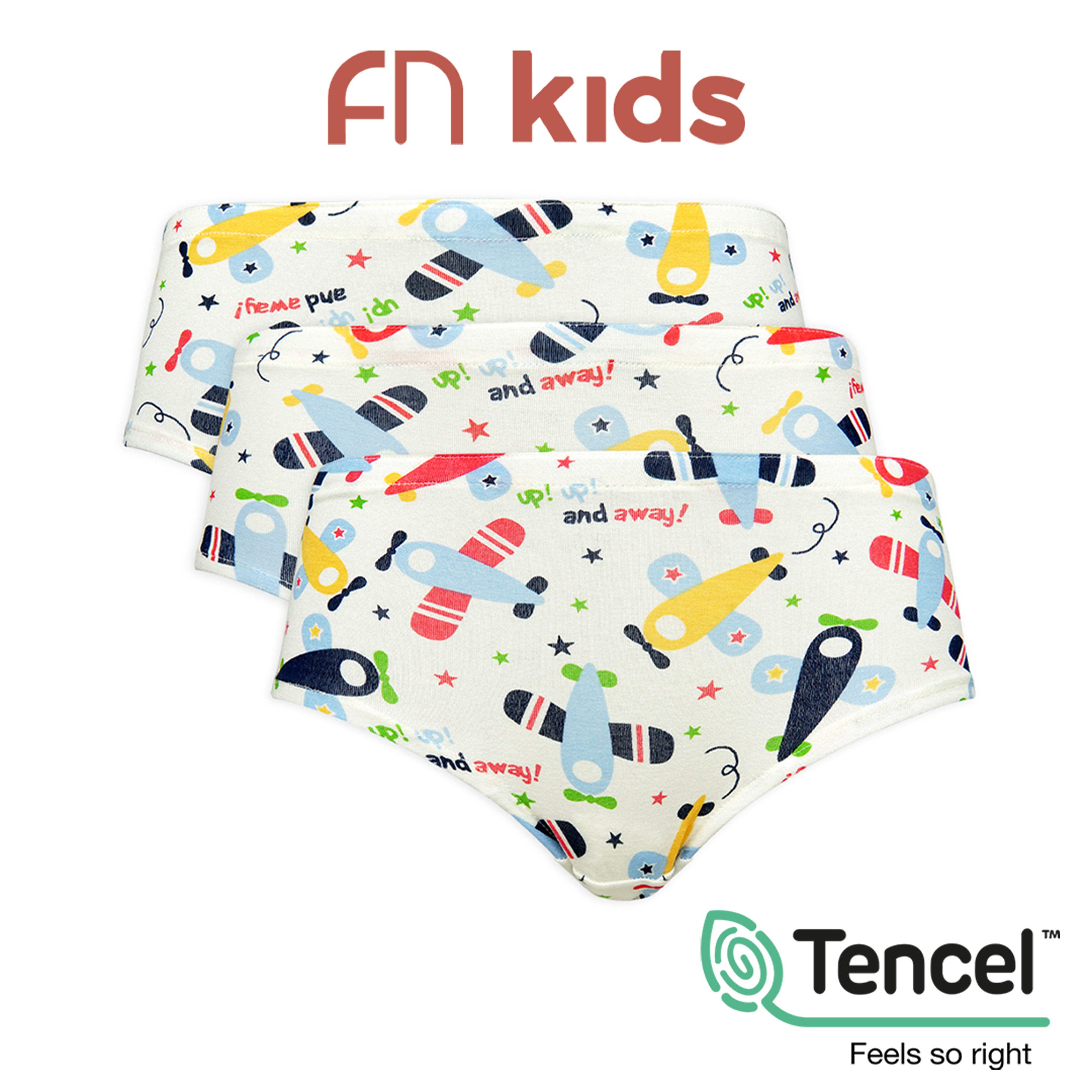 Celana Dalam Tencel Print Pesawat Anak Laki Laki 3 pcs FK 3134