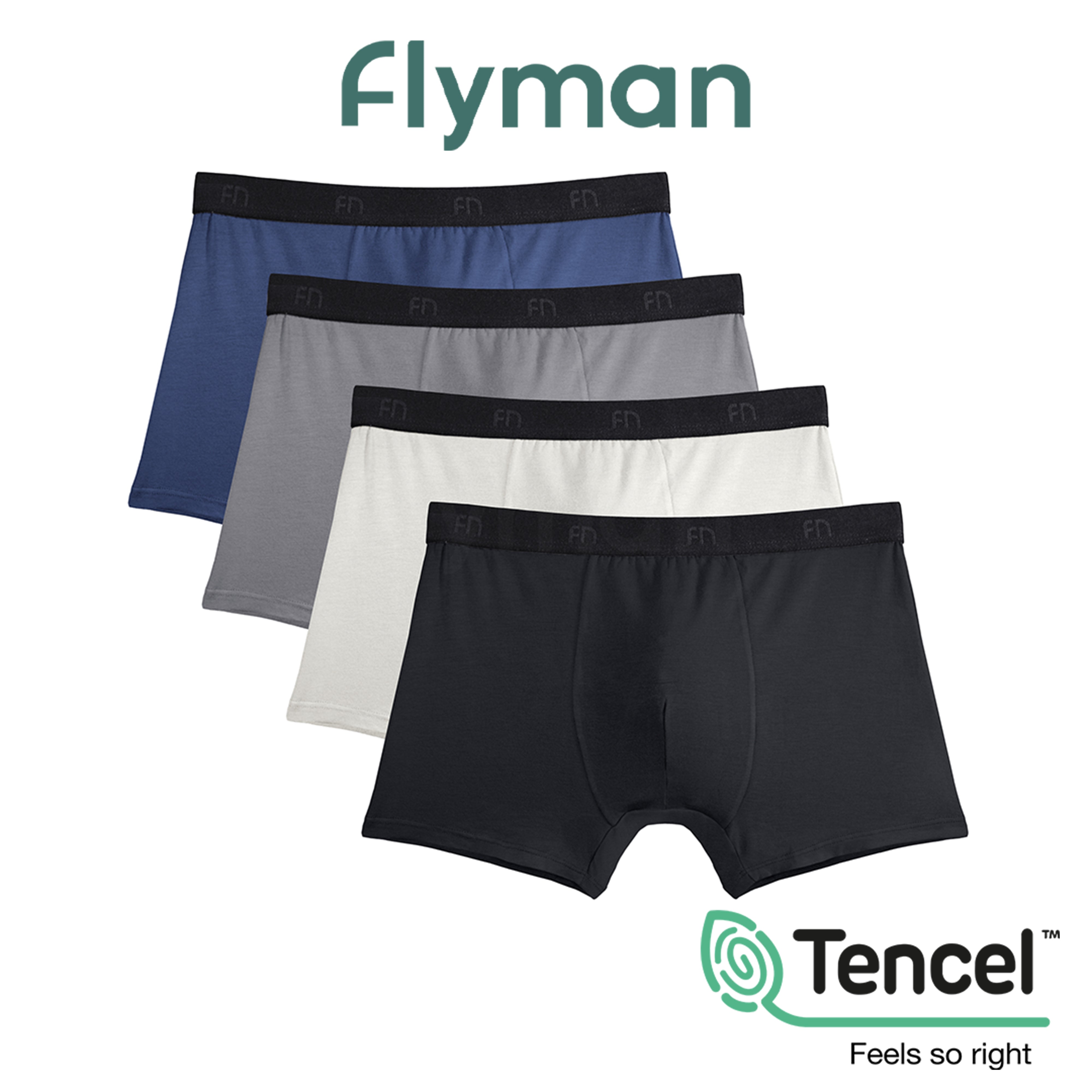 Flyman Celana Dalam Pria Boxer Tencel 1 pcs FM 3056