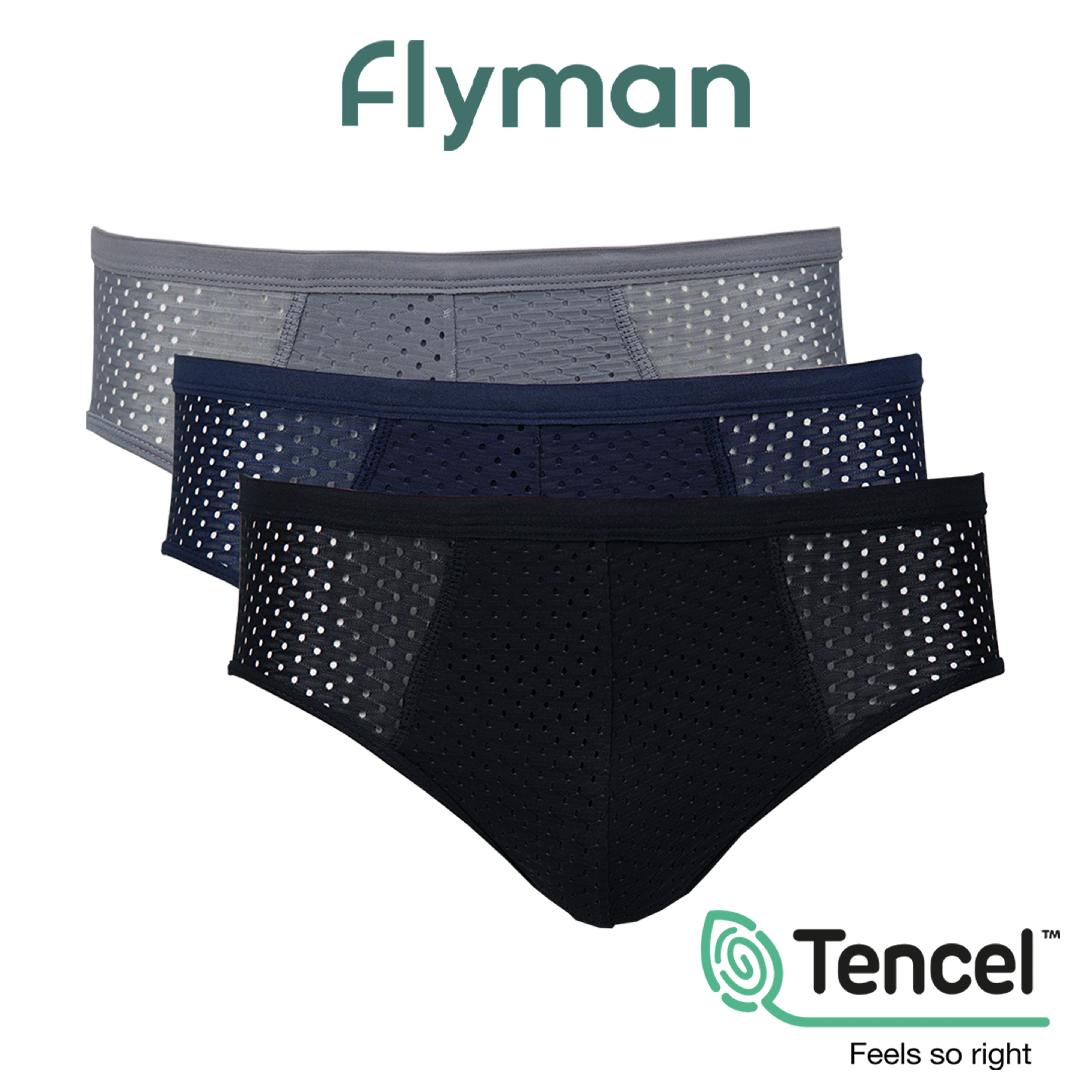Flyman Celana Dalam Pria Brief Tencel 3 pcs FM 3245