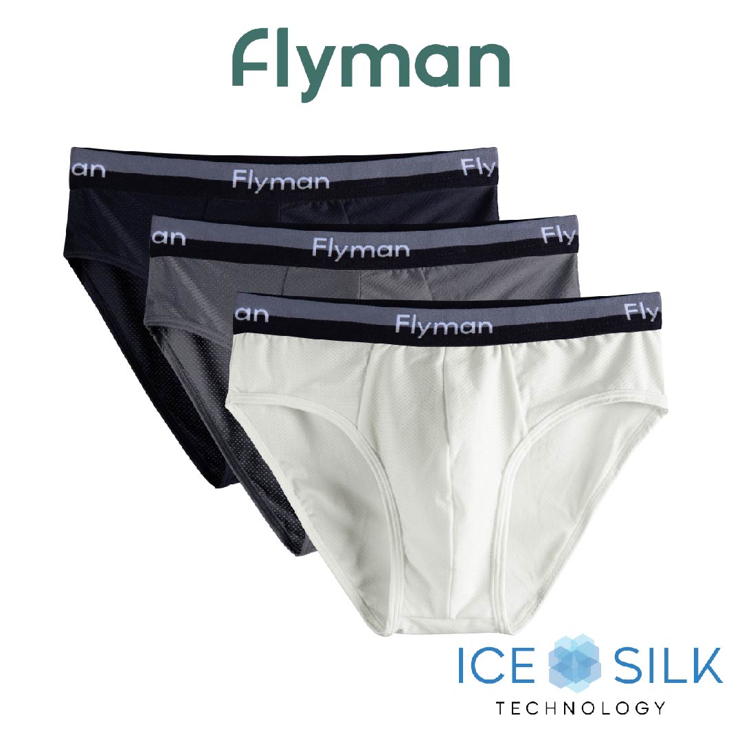 Flyman Celana Dalam Brief Sport Cool Mesh Pria Clana Dalem CD Segitiga Cowok 1 PCS FM 3364