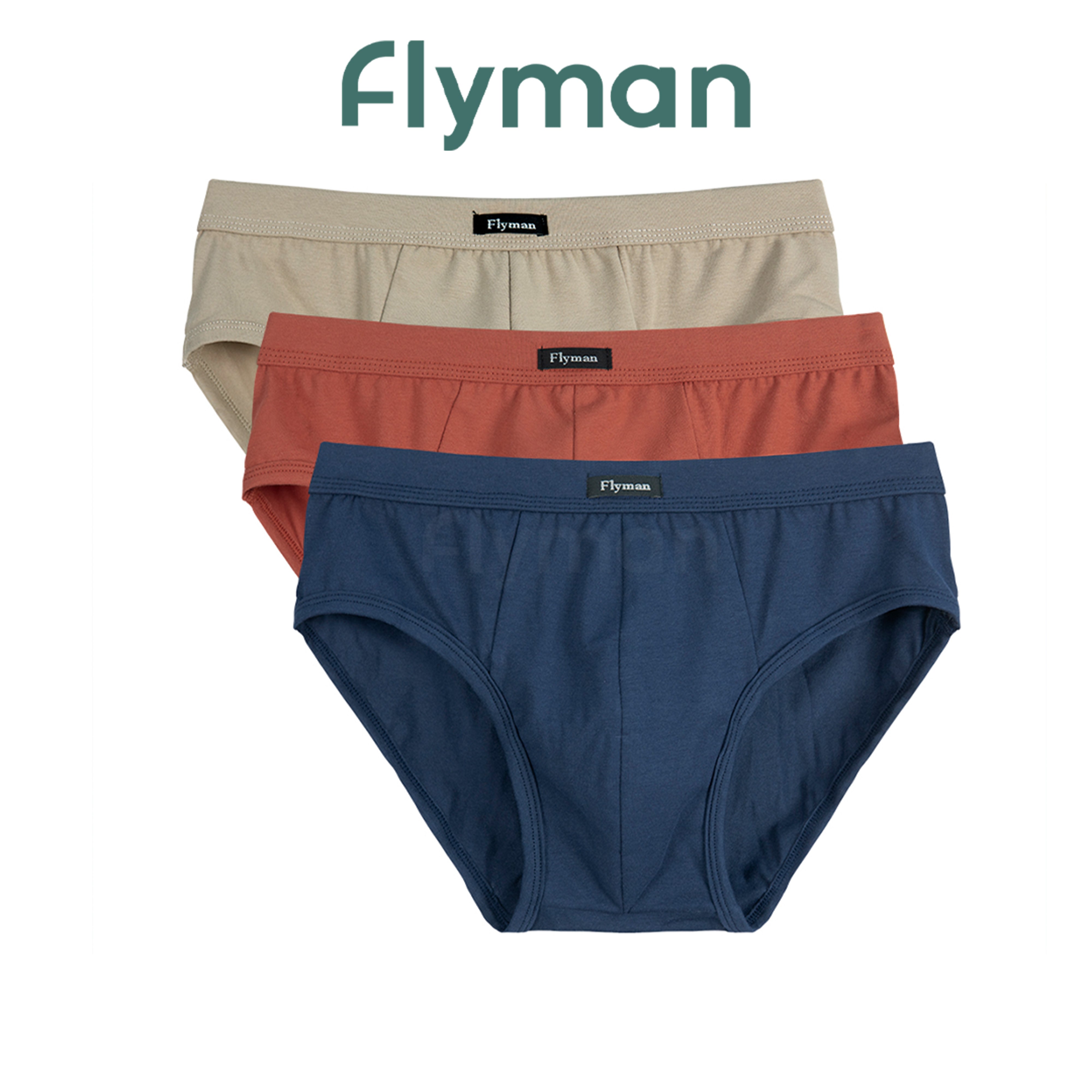 Flyman Celana Dalam Pria Brief Cotton Blend 1 pcs FM 3378