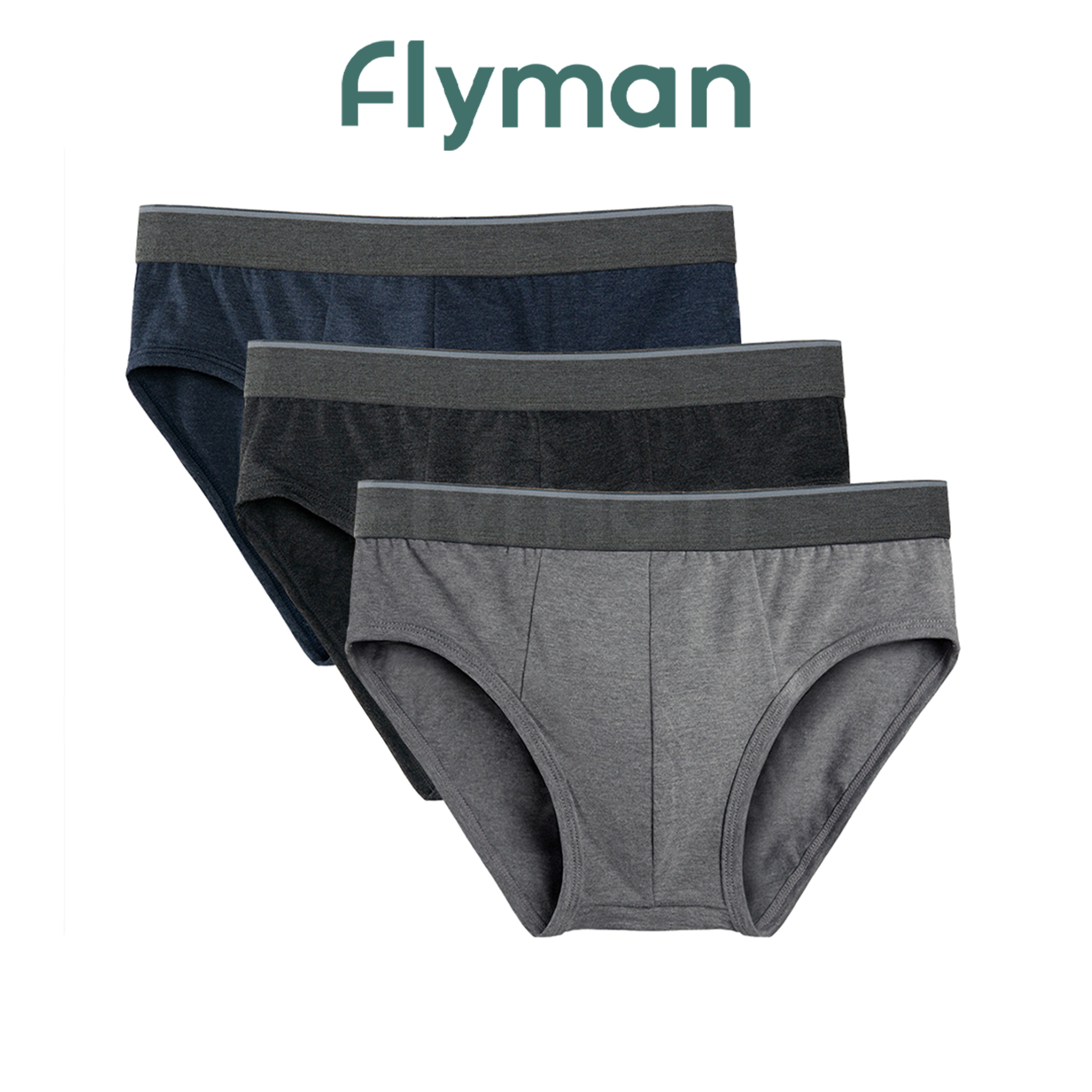 Flyman Celana Dalam Pria Brief Cotton Blend 1 pcs FM 3386