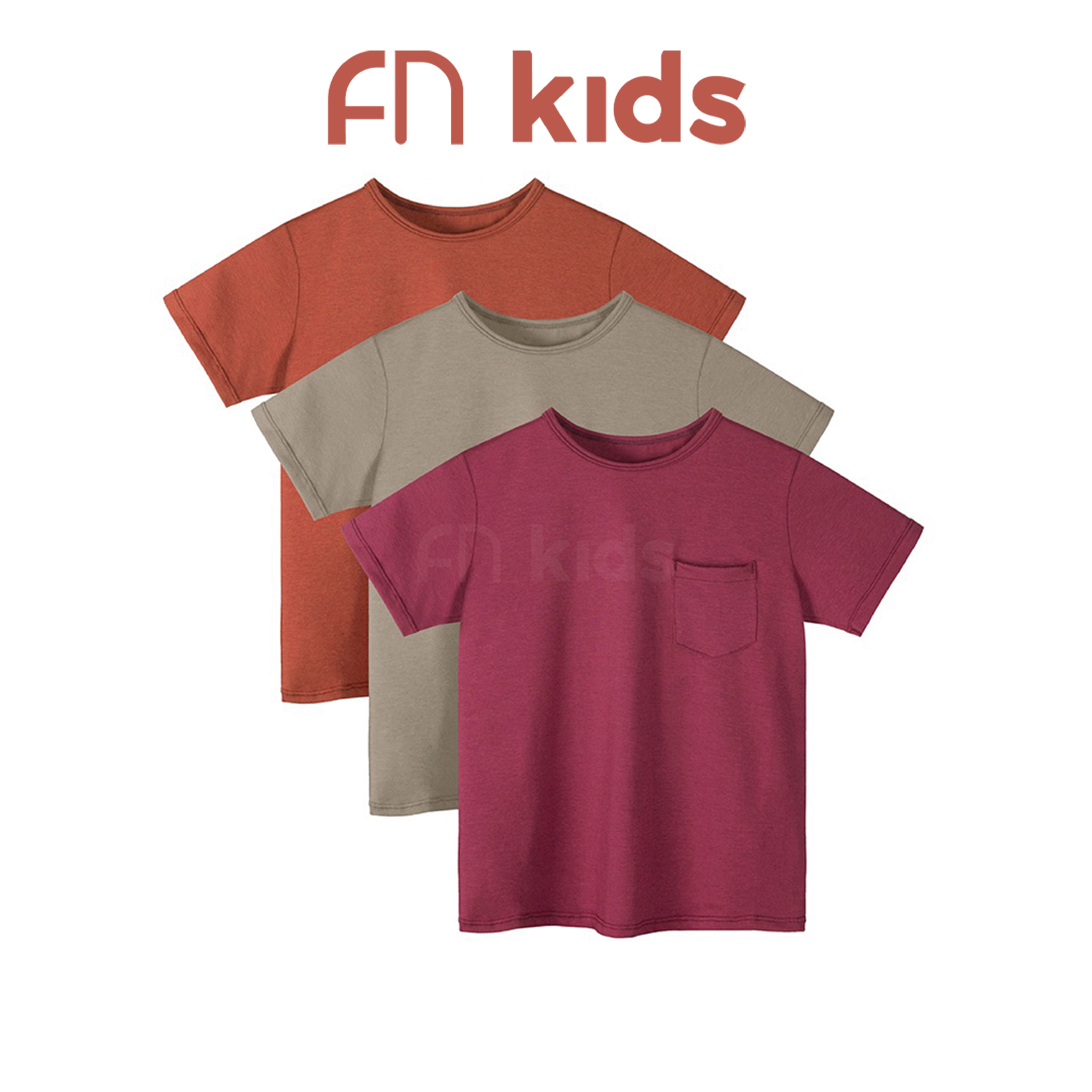 Kaos Santai Berkantong Katun Anak 1 Pcs FNKA 3391