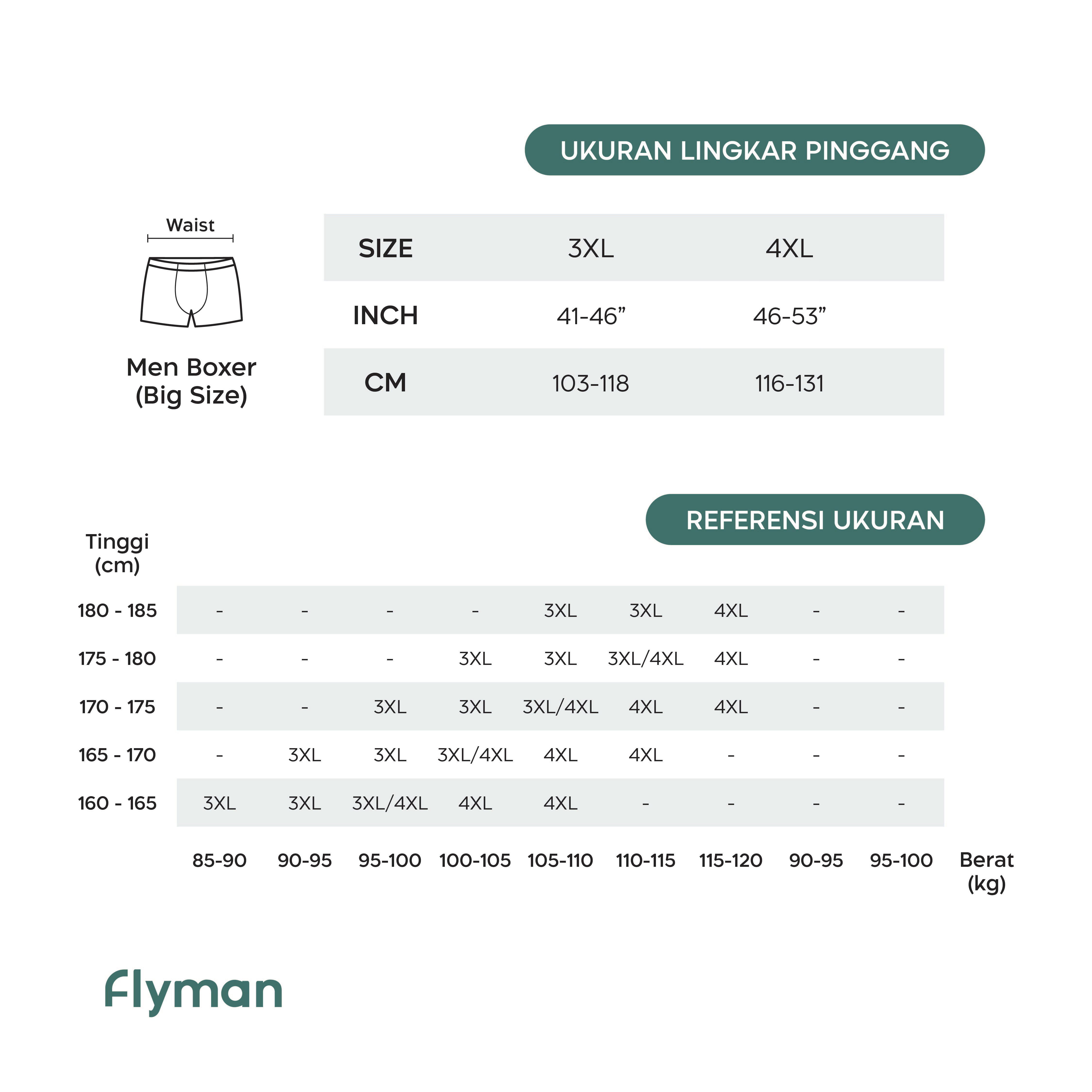 Flyman Ice Silk Big Size Boxer 1 pcs FM 3471