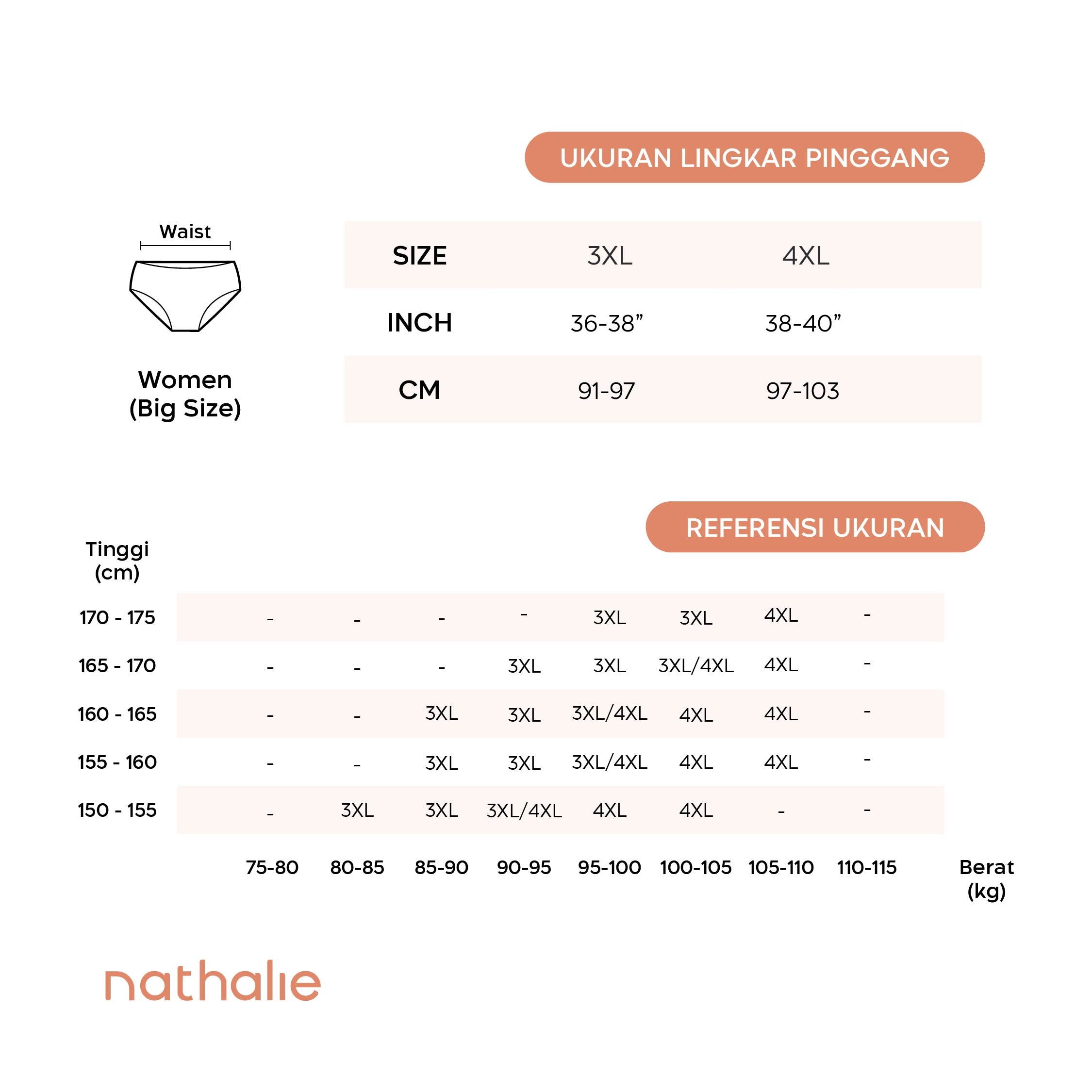 Nathalie Tencel Big Size Brief 1 pcs NTC 3514