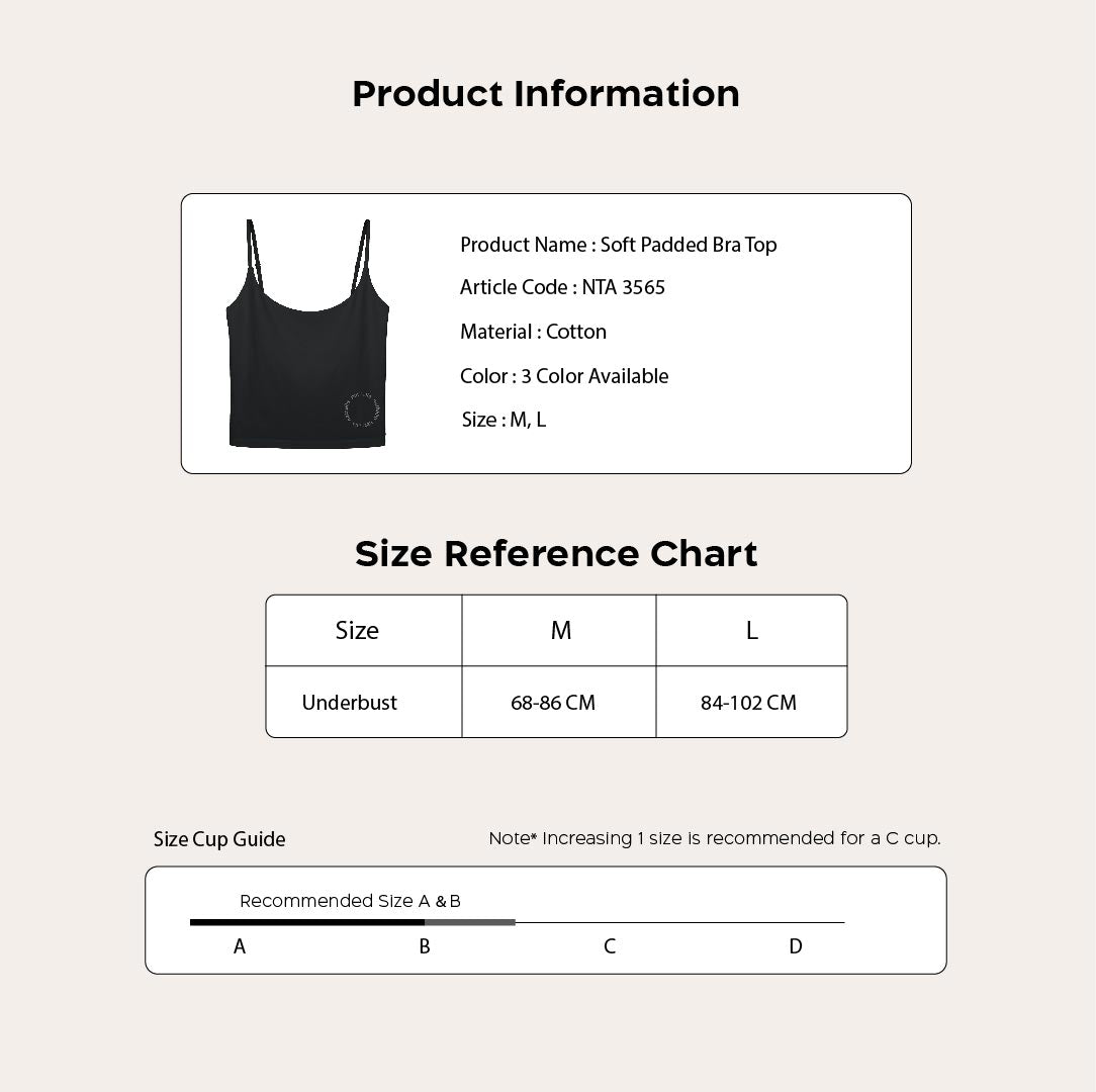 Nathalie Cotton Blend Bra Top NTA 3565