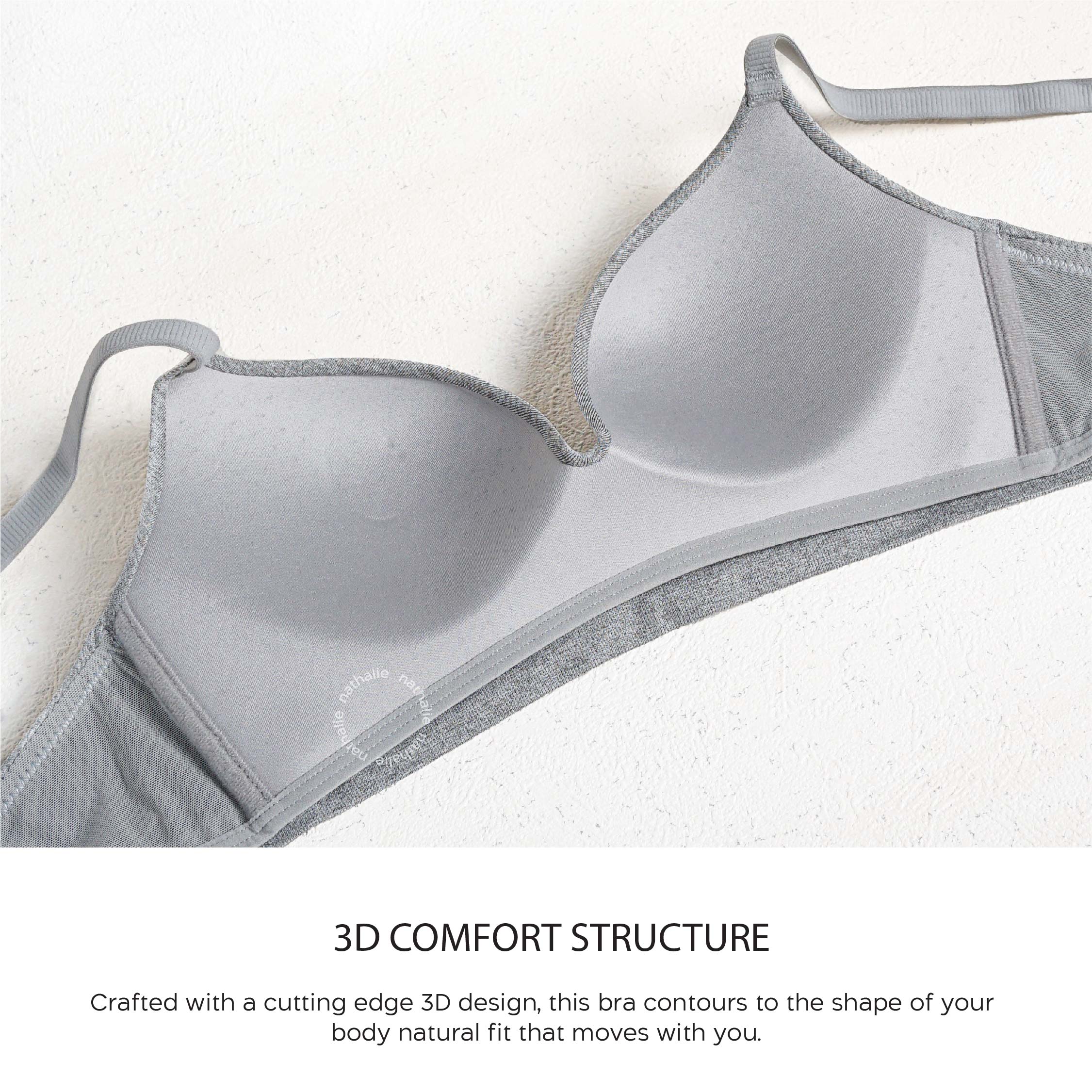 Nathalie Cotton Blend Wireless Light Bra NTB 3567