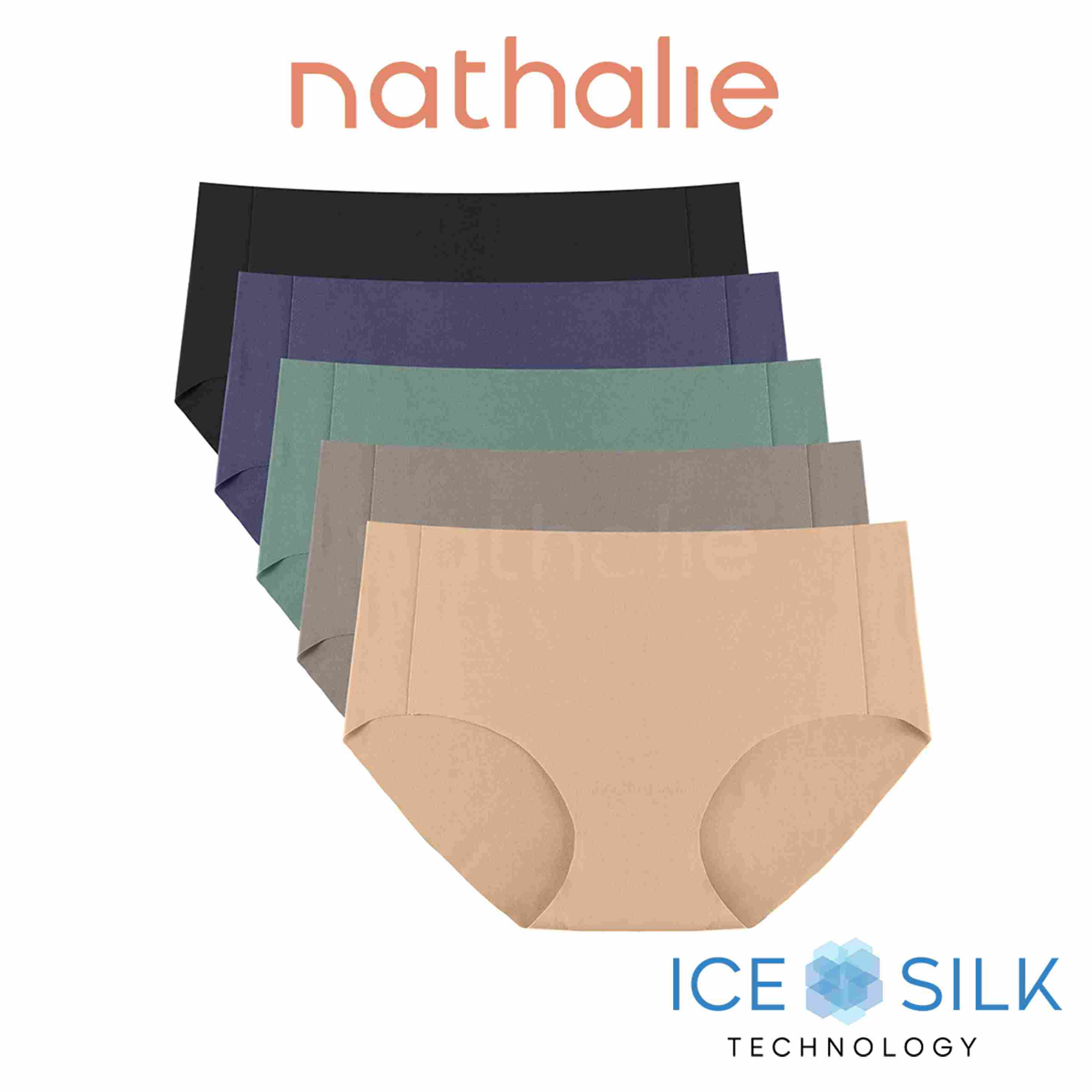Celana Dalam Seamless Midi Ice Silk Wanita 1 PCS NTC 3426