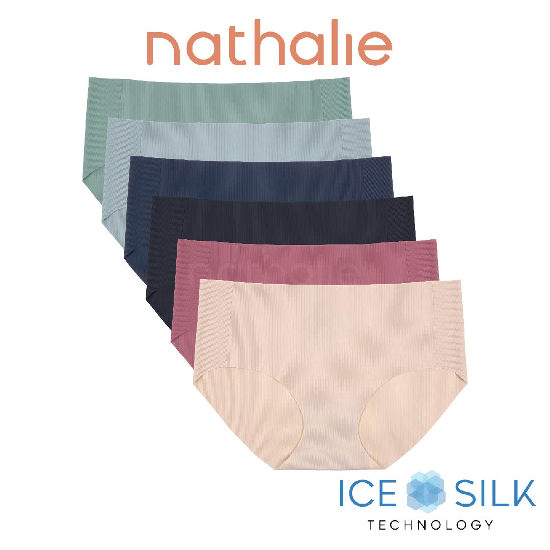 Nathalie Celana Dalam Seamless Midi Wanita Ice Silk Rib CD Cewek Anti Nyeplak NTC 3433 1 PCS