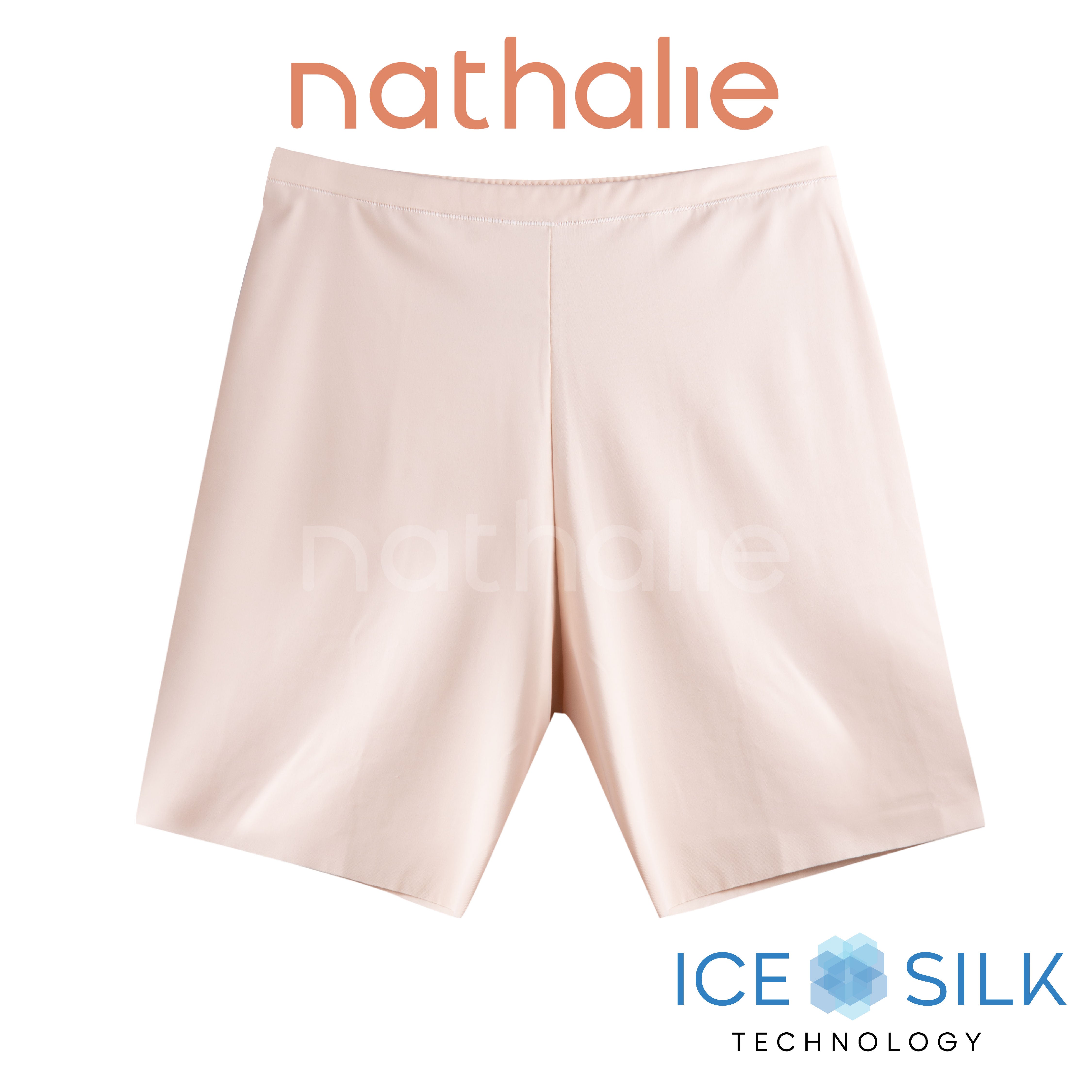 Nathalie Short Pants Wanita Ice Silk Celana Ketat Strit Cewek Nylon 1 Pcs NTC 3439