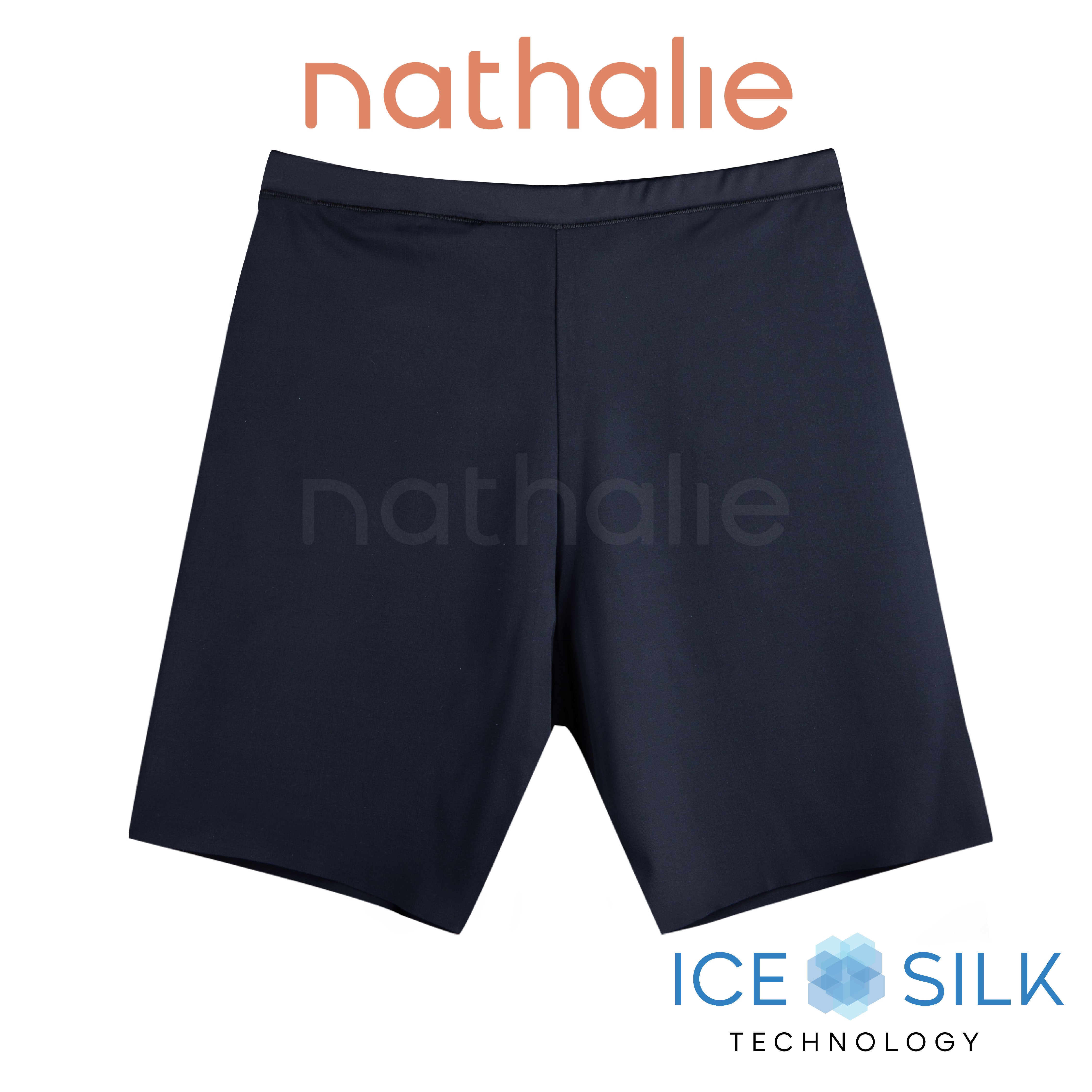 Nathalie Short Pants Wanita Ice Silk Celana Ketat Strit Cewek Nylon 1 Pcs NTC 3439