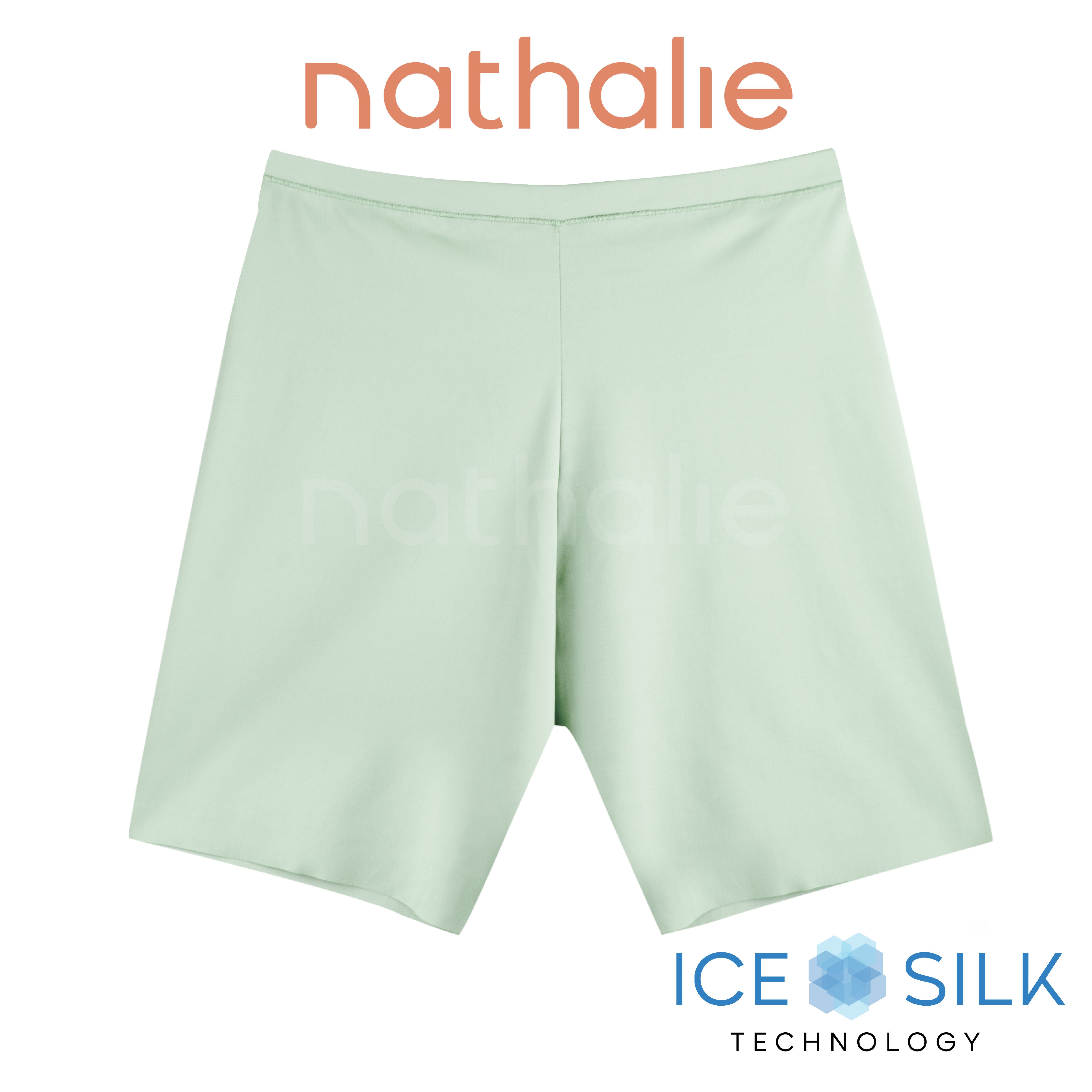 Nathalie Short Pants Wanita Ice Silk Celana Ketat Strit Cewek Nylon 1 Pcs NTC 3439