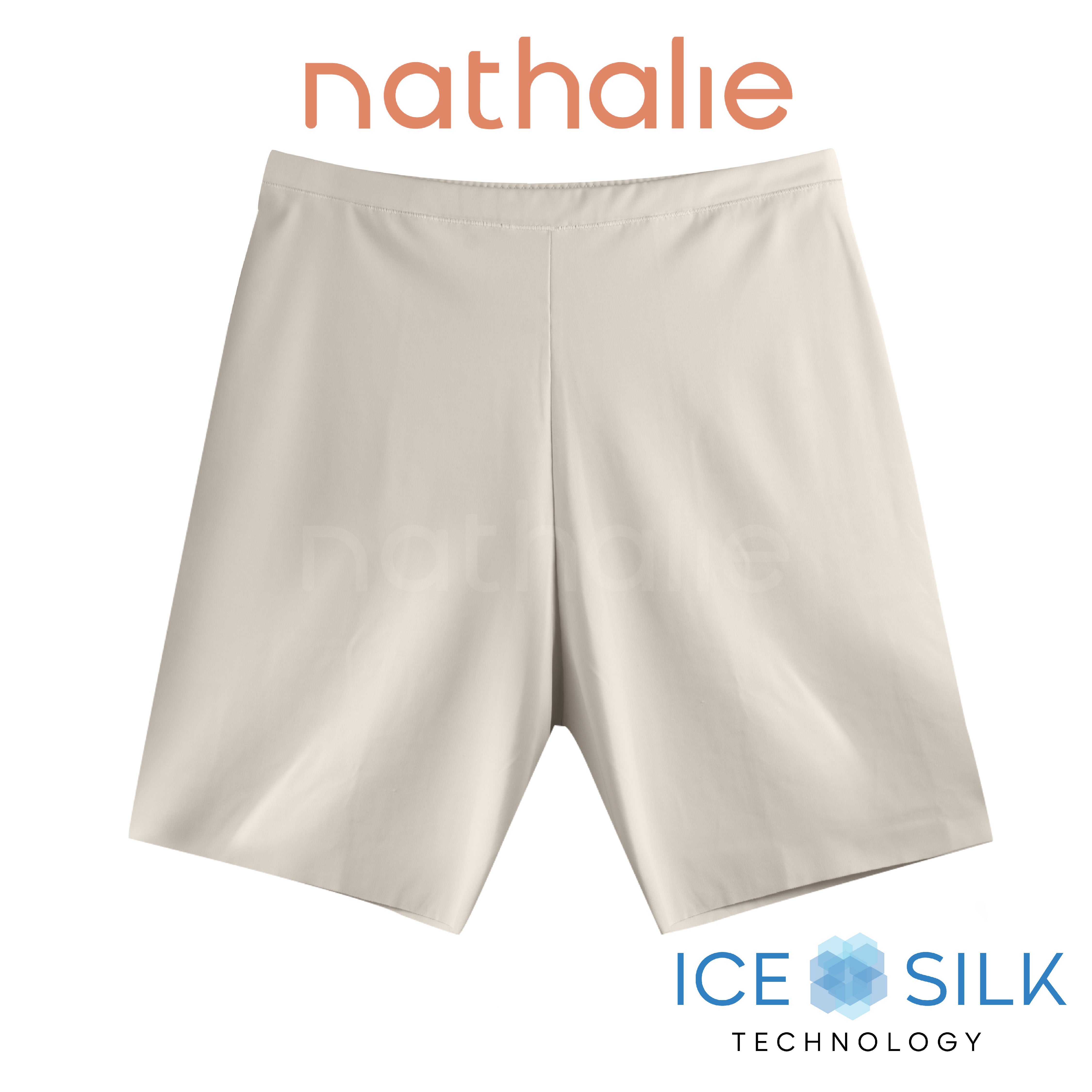 Nathalie Short Pants Wanita Ice Silk Celana Ketat Strit Cewek Nylon 1 Pcs NTC 3439