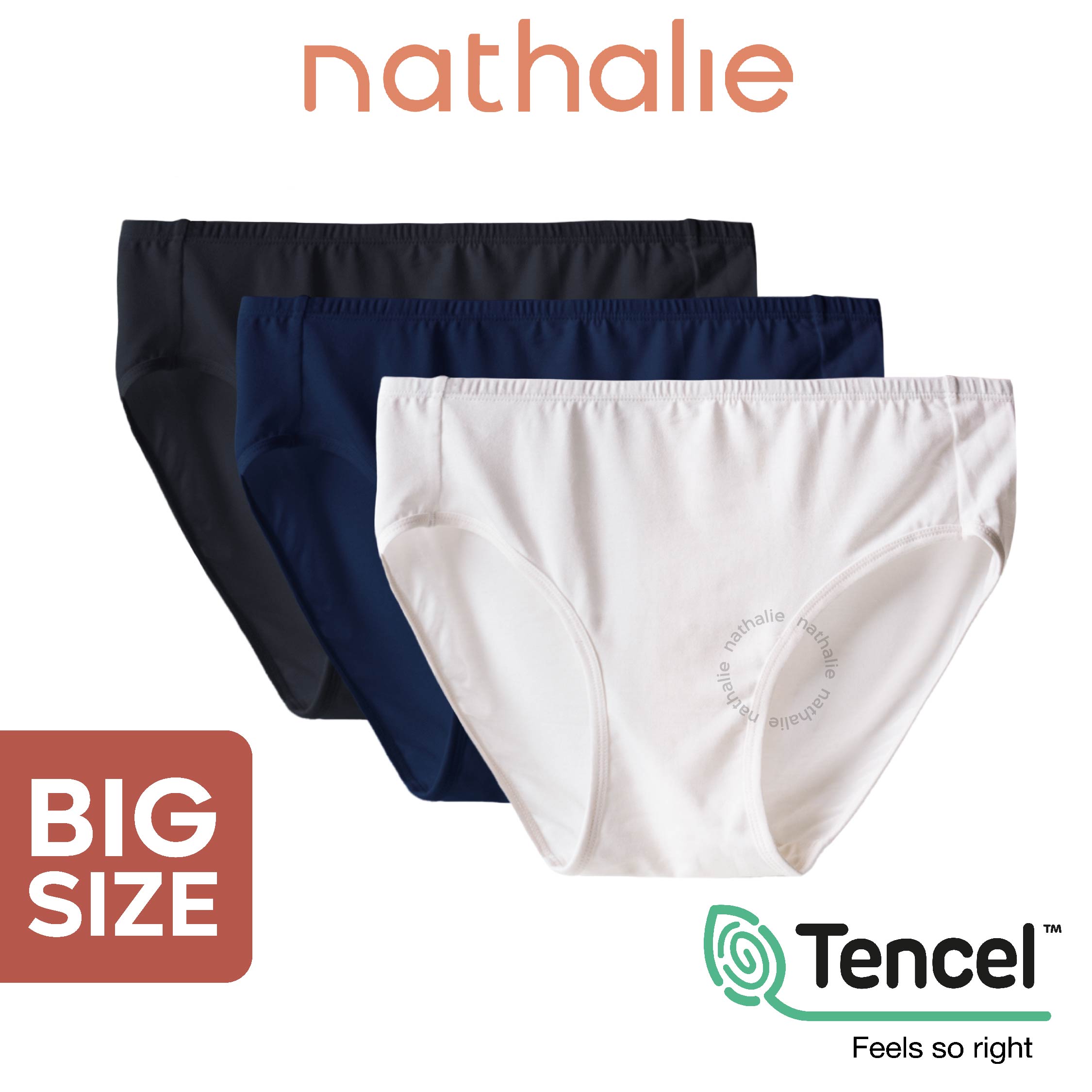 Nathalie Tencel Big Size Brief 1 pcs NTC 3514
