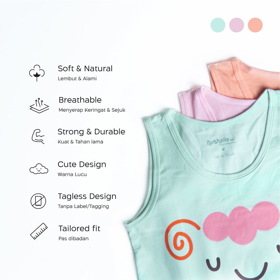 FN Kids Tank Top Anak Perempuan 3 pcs NTKA 3077