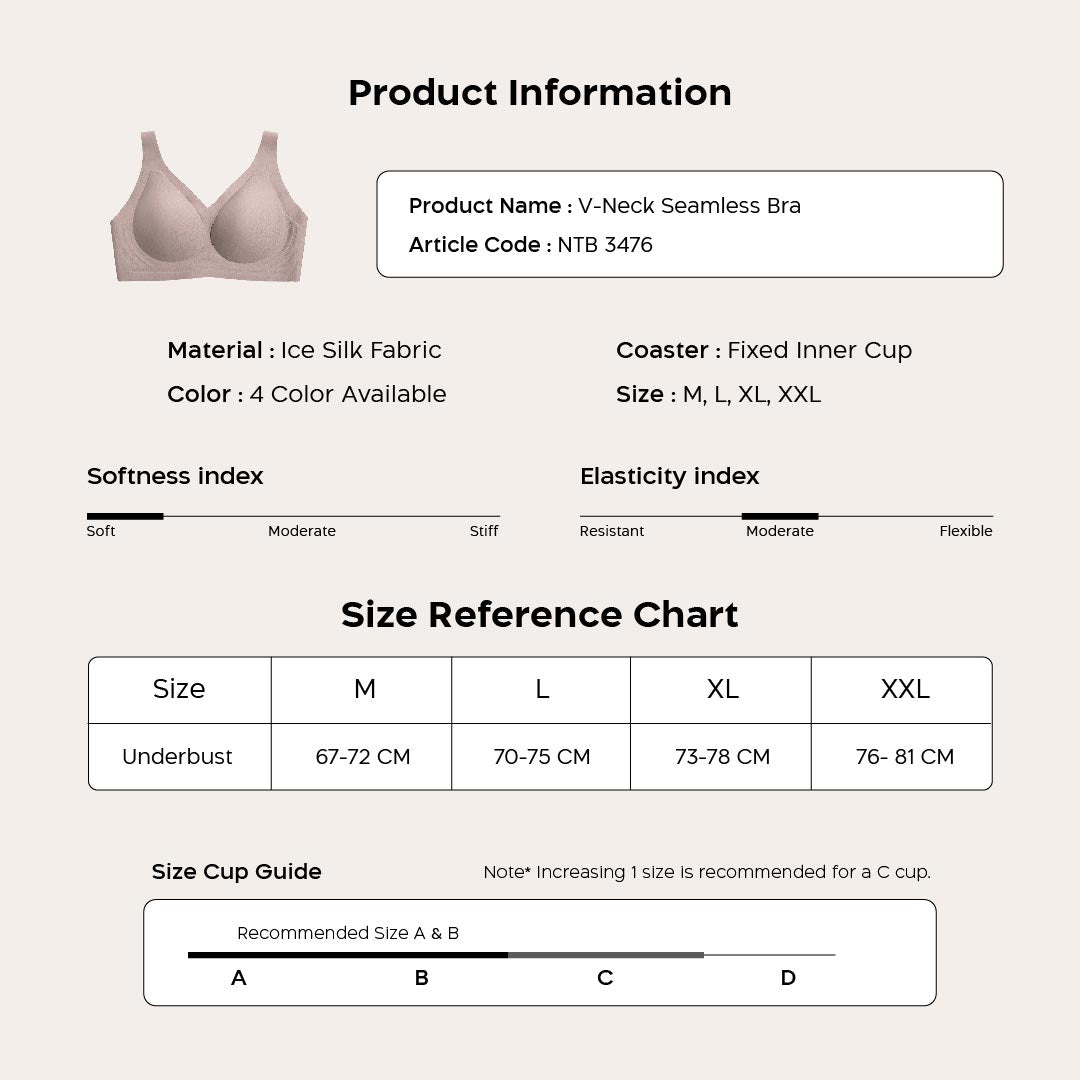 Nathalie V-Neck Vest-Style Bra NTB 3476