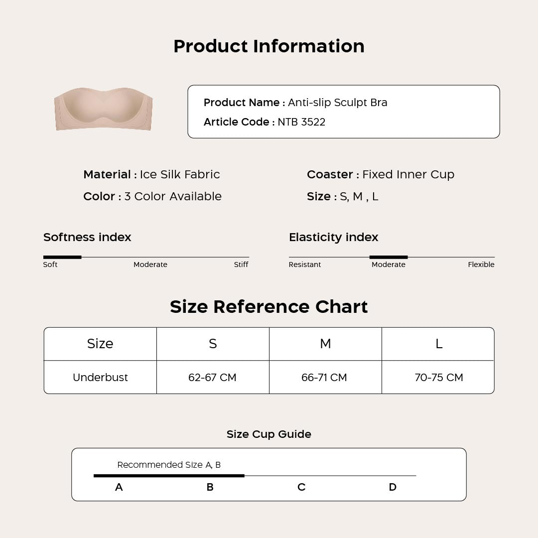 Nathalie Strapless Bra NTB 3522