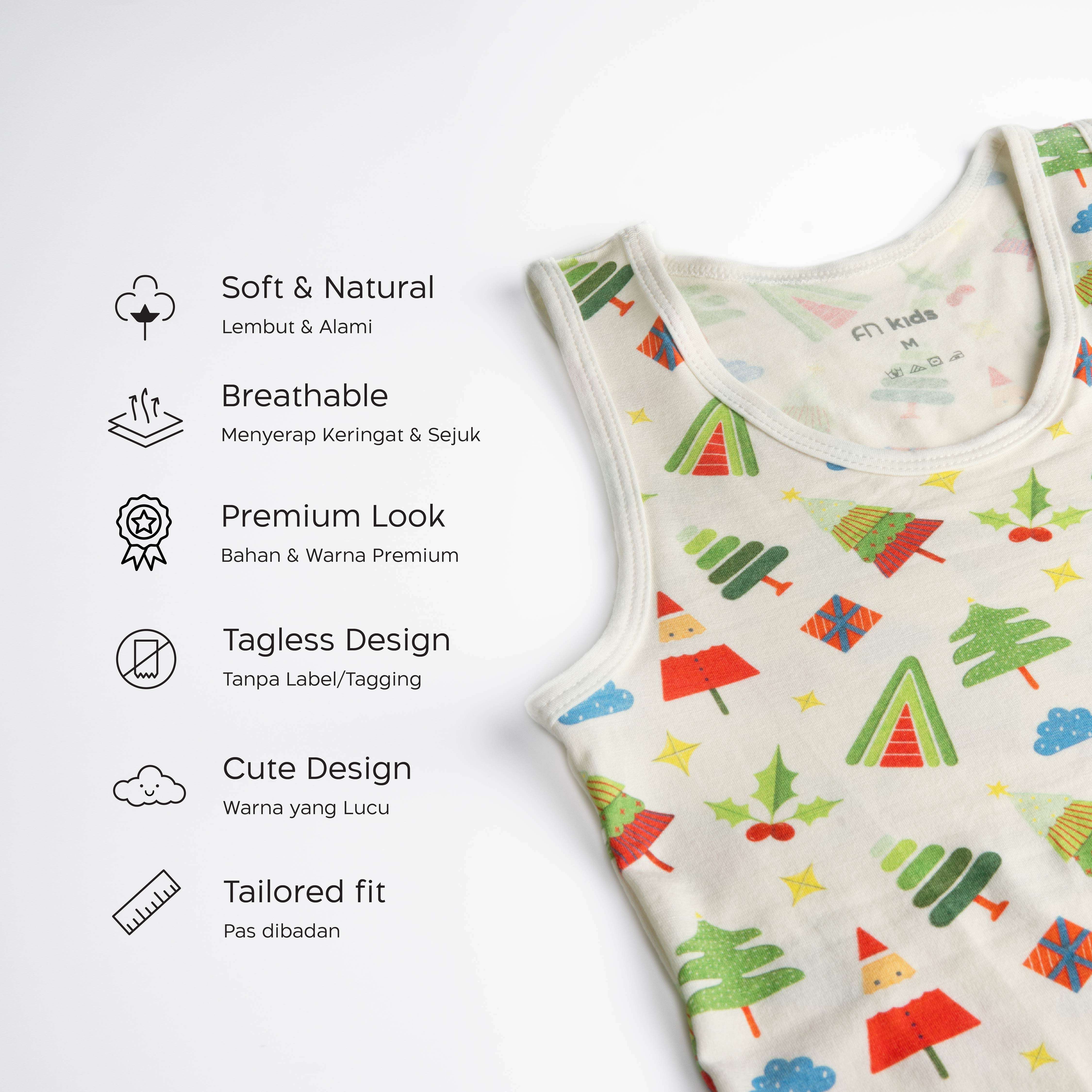 FN Kids Kaos Dalam Anak Laki-Laki Tencel 1 pcs FKA 3465