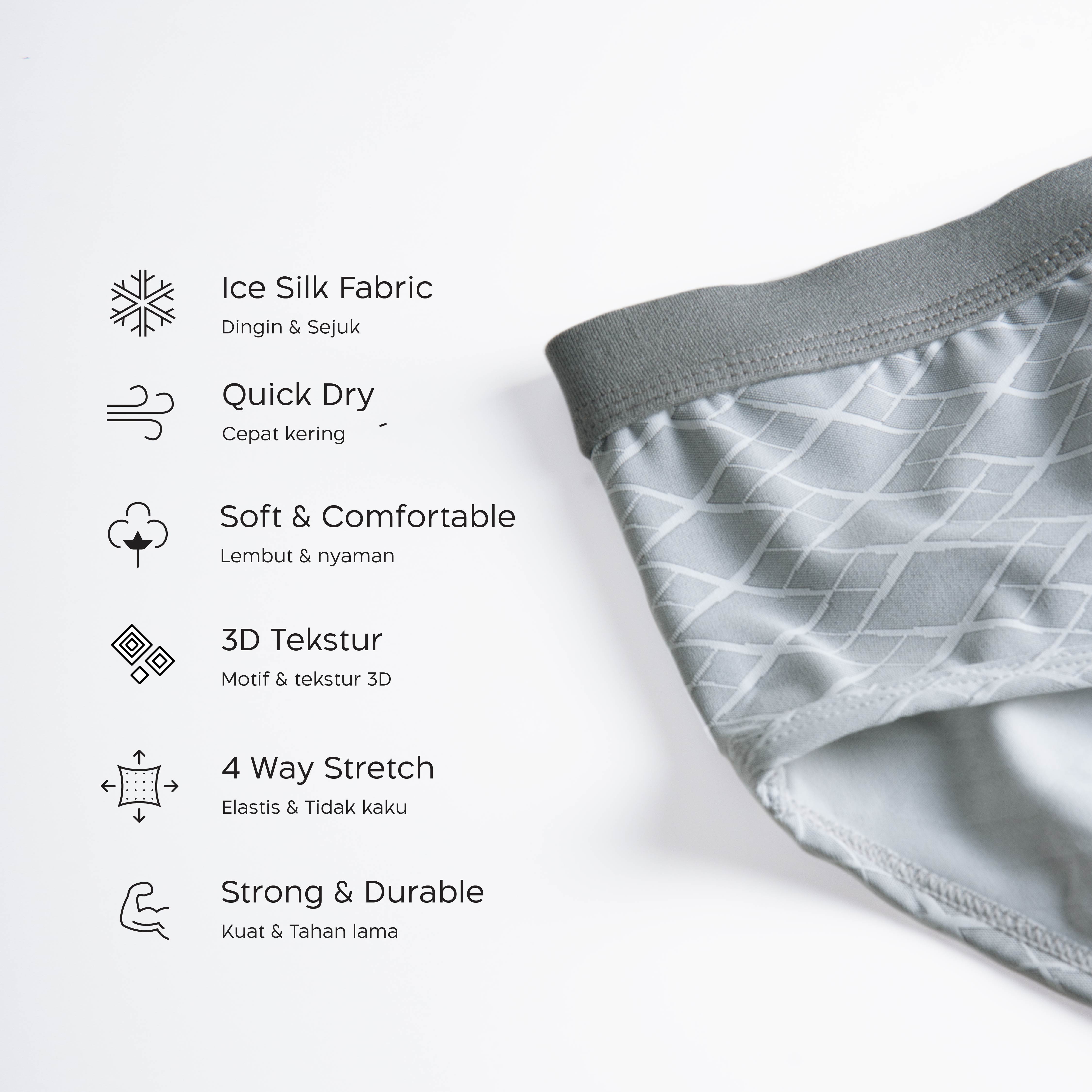 Flyman Celana Dalam Pria Brief Ice Silk 1 pcs FM 3450