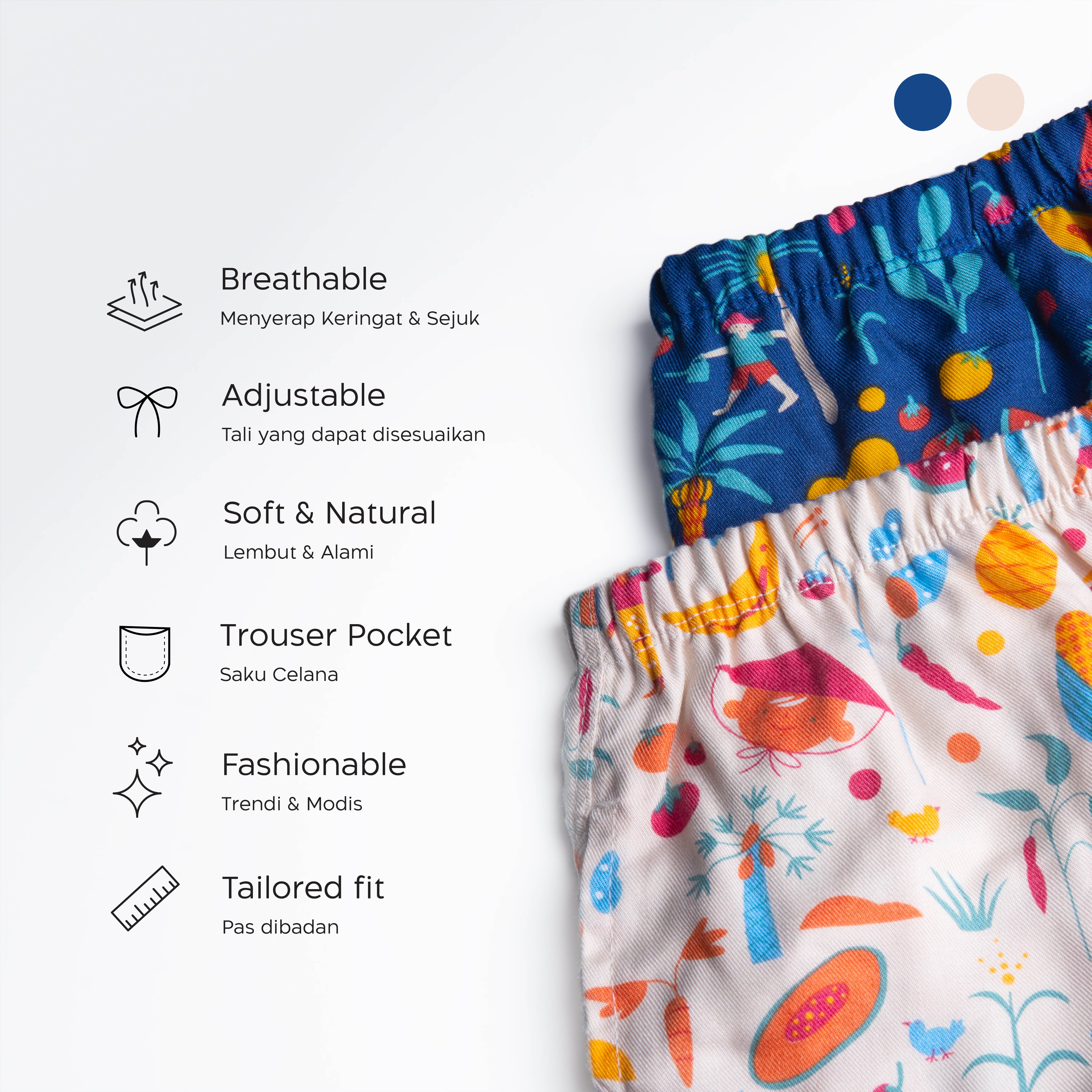 Nathalie x Amalia Celana Panjang Rayon 1 pcs NTC 3398