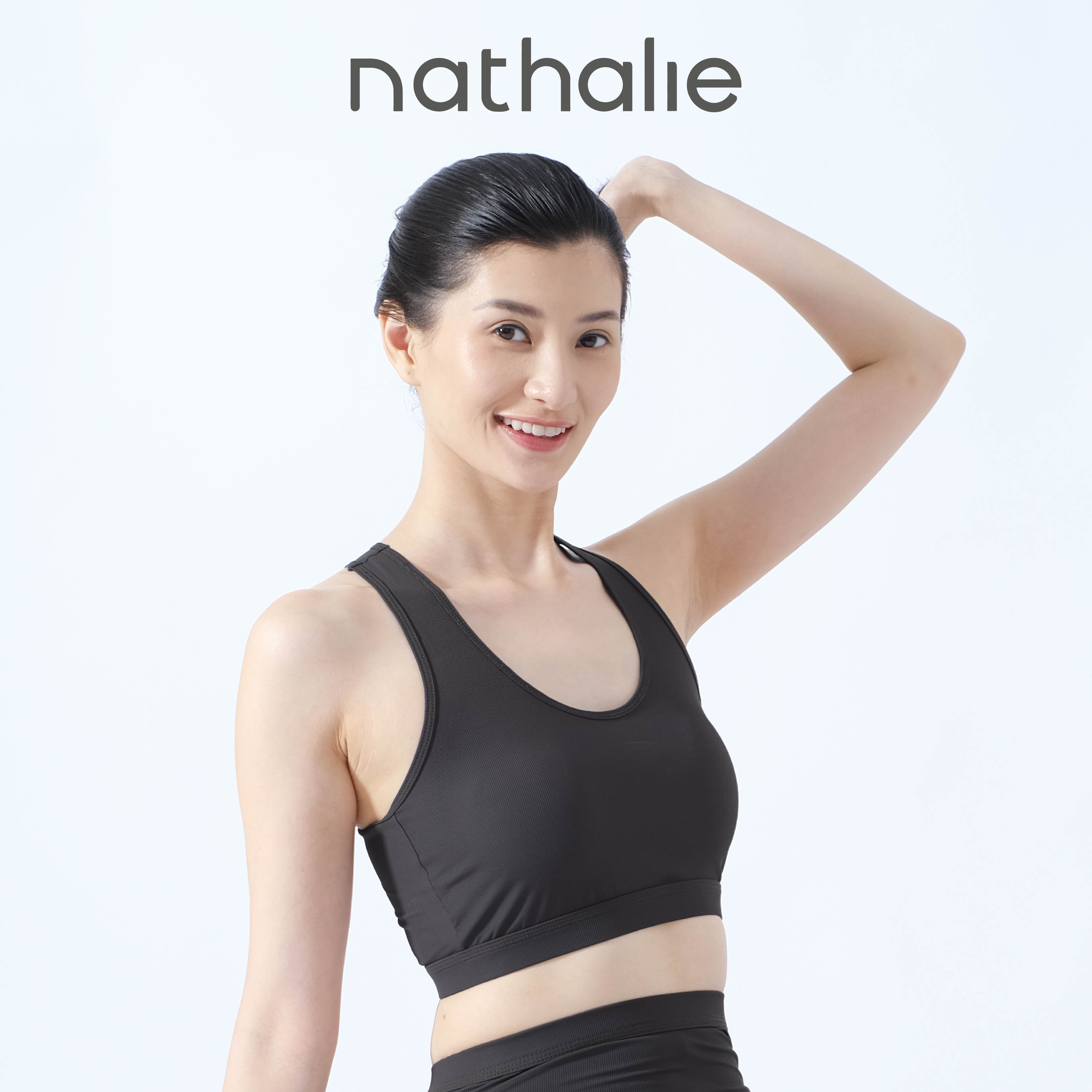Nathalie Sport Bra Dewasa Cewek Yoga Ice Silk Rib Bra Olahraga Wanita 1 Pcs NTB 3459