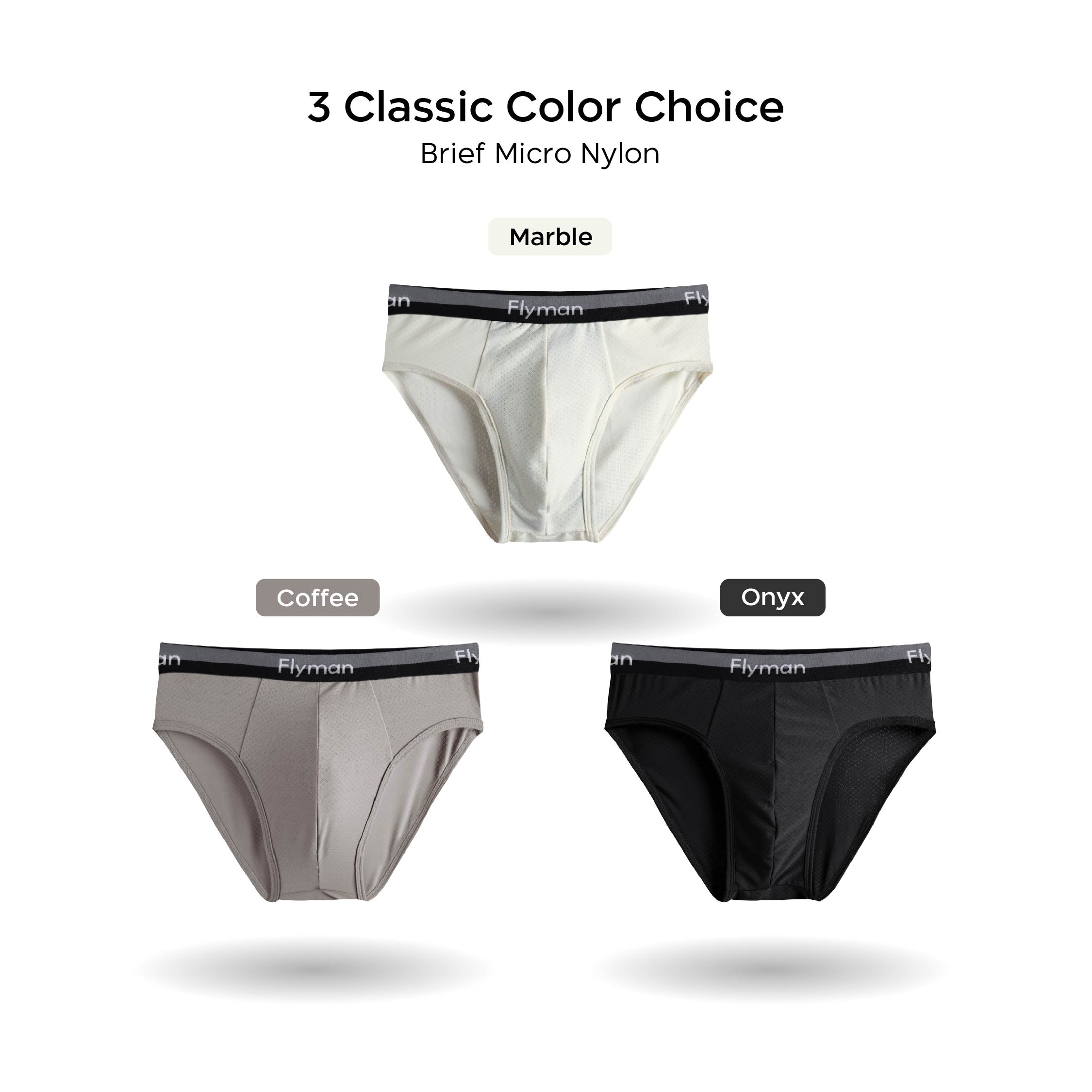 Flyman Celana Dalam Pria Brief Ice Silk 1 pcs FM 3455