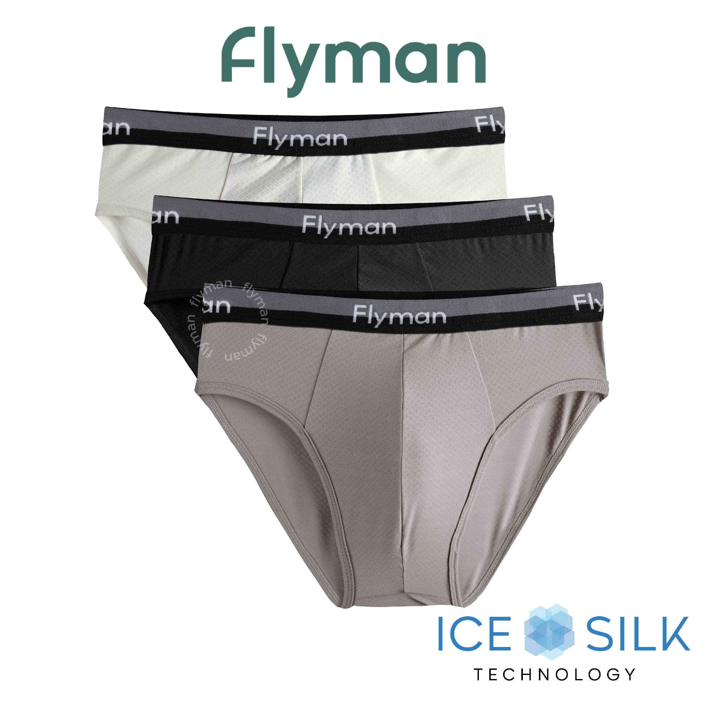 Flyman Celana Dalam Pria Brief Ice Silk 1 pcs FM 3455