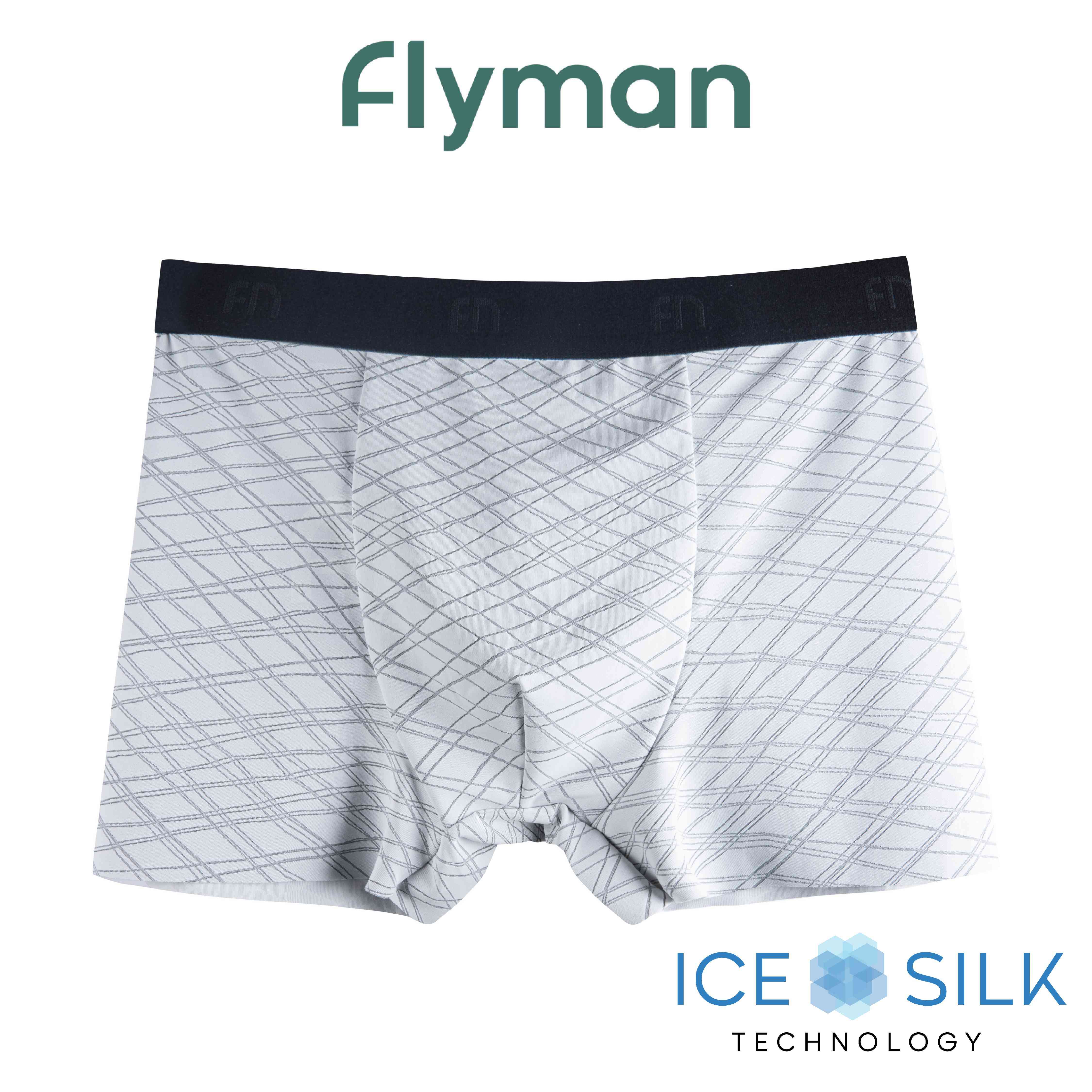 Flyman Celana Dalam Pria Boxer Ice Silk 1 pcs FM 3447