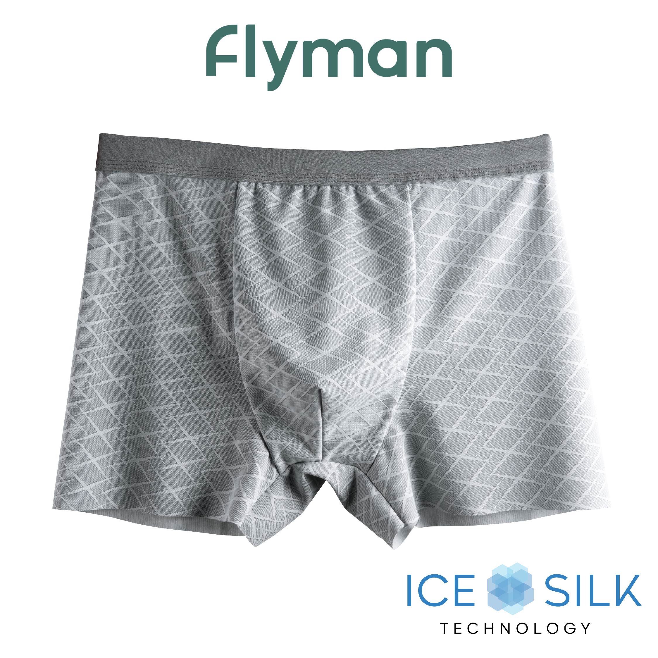 Flyman Celana Dalam Pria Boxer Ice Silk 1 pcs FM 3449