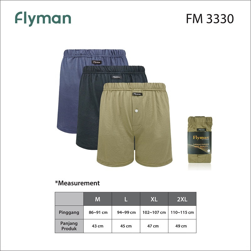 Flyman Celana Pendek Santai 3 pcs FM 3330