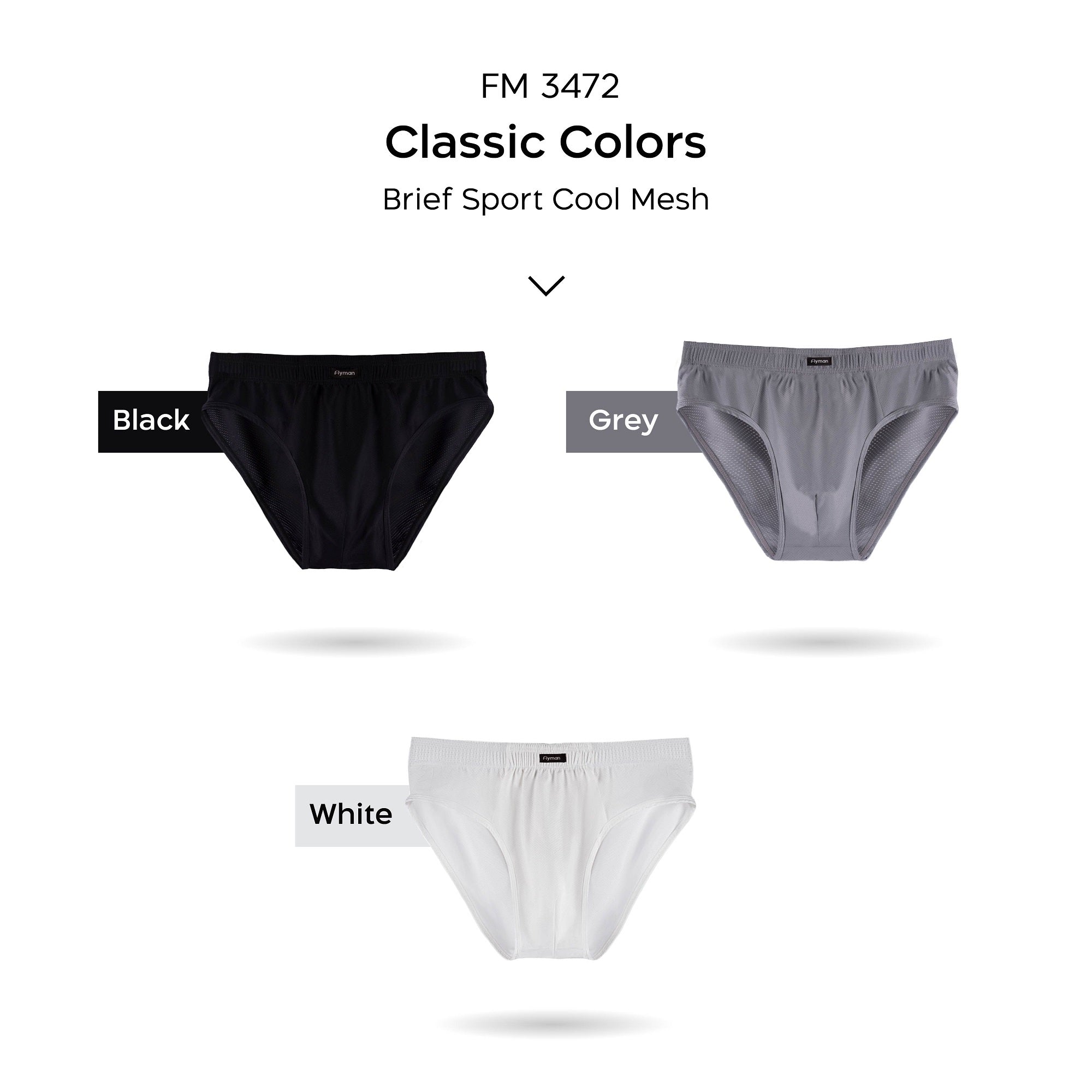 Flyman Ice Silk Big Size Briefs 1 pcs FM 3472