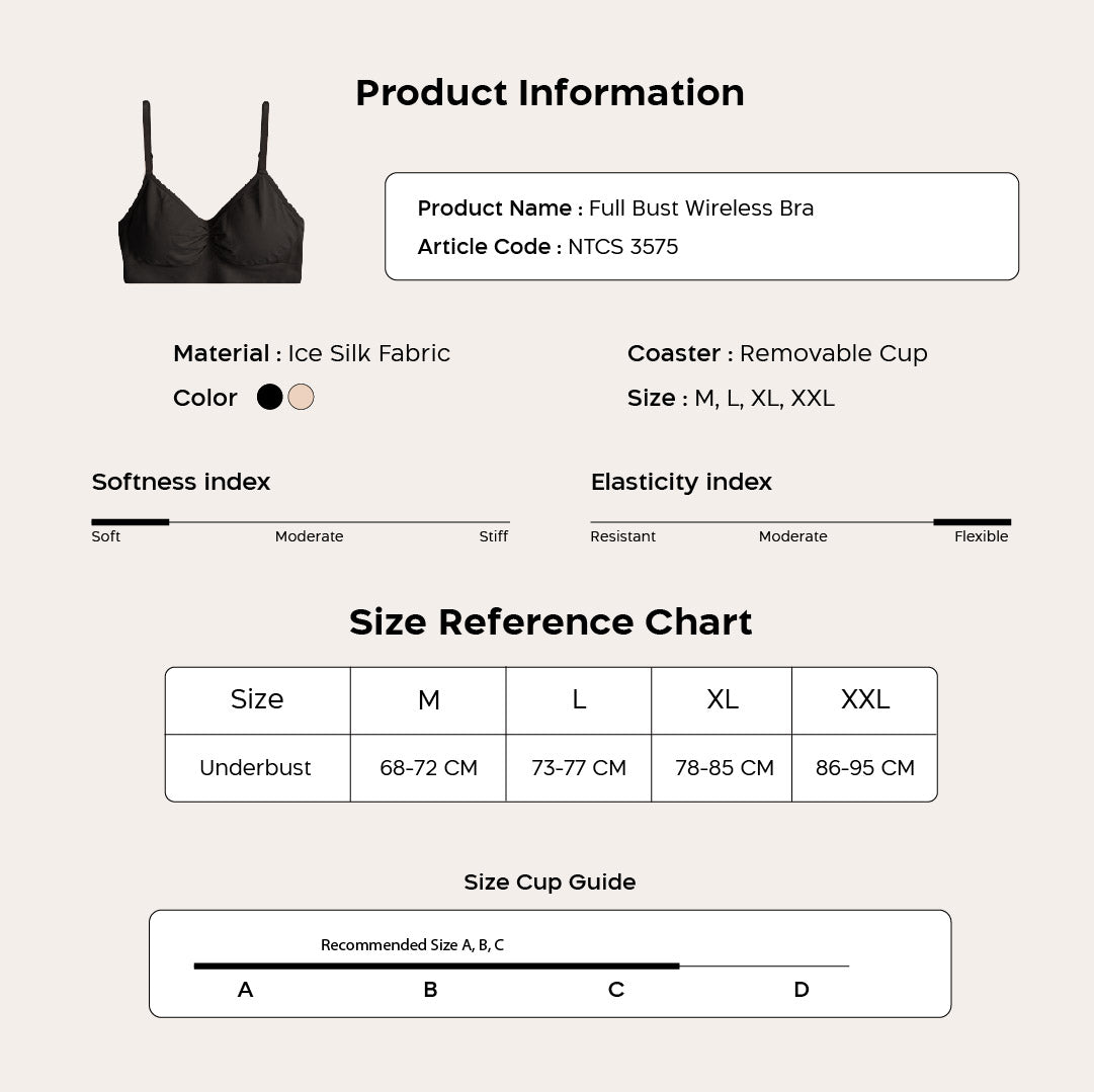 Nathalie Full Bust Wireless Bra NTB 3575