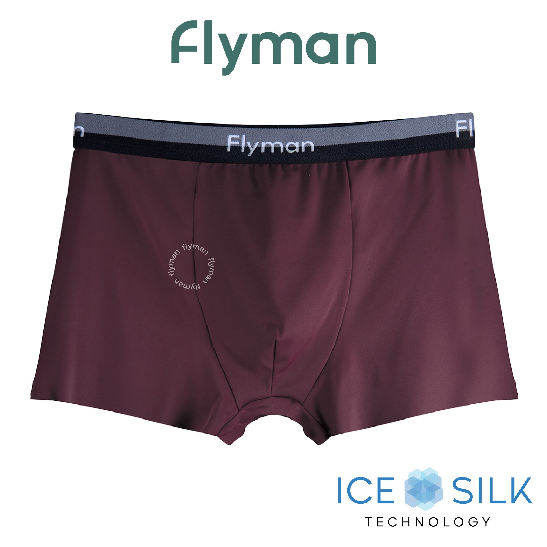Flyman Celana Dalam Pria Boxer Ice Silk 1 pcs FM 3425