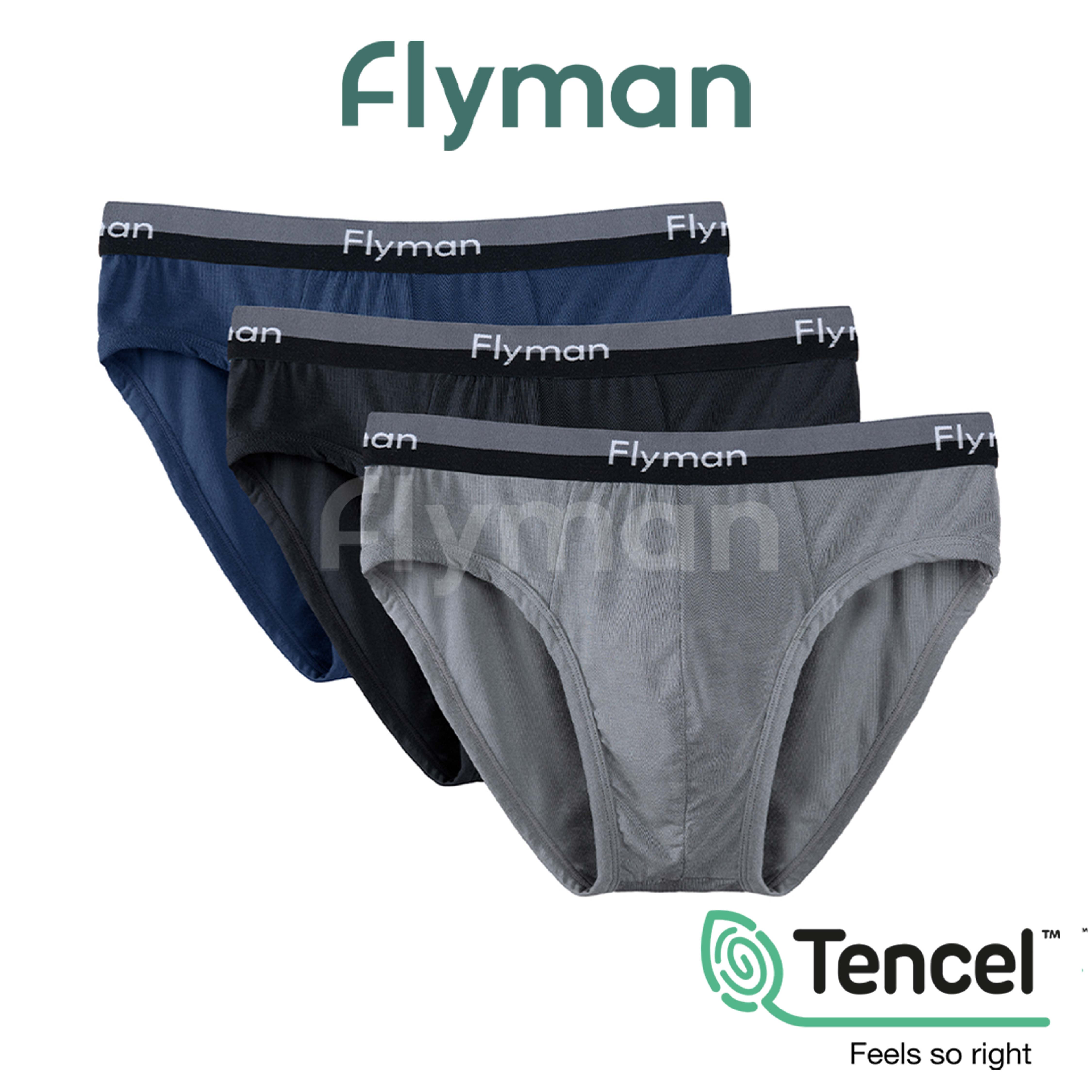 Flyman Celana Dalam Pria Brief Tencel 3 pcs FM 3066