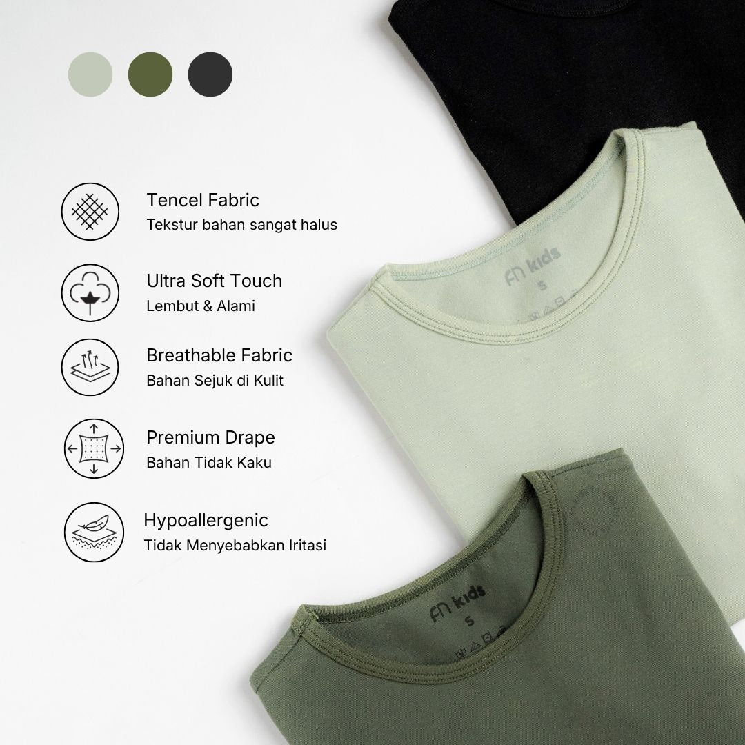 FN Kids Kaos Anak Laki Laki Nyaman Lembut Tencel Premium - Boys Short Slevee T-Shirt FNBA3594