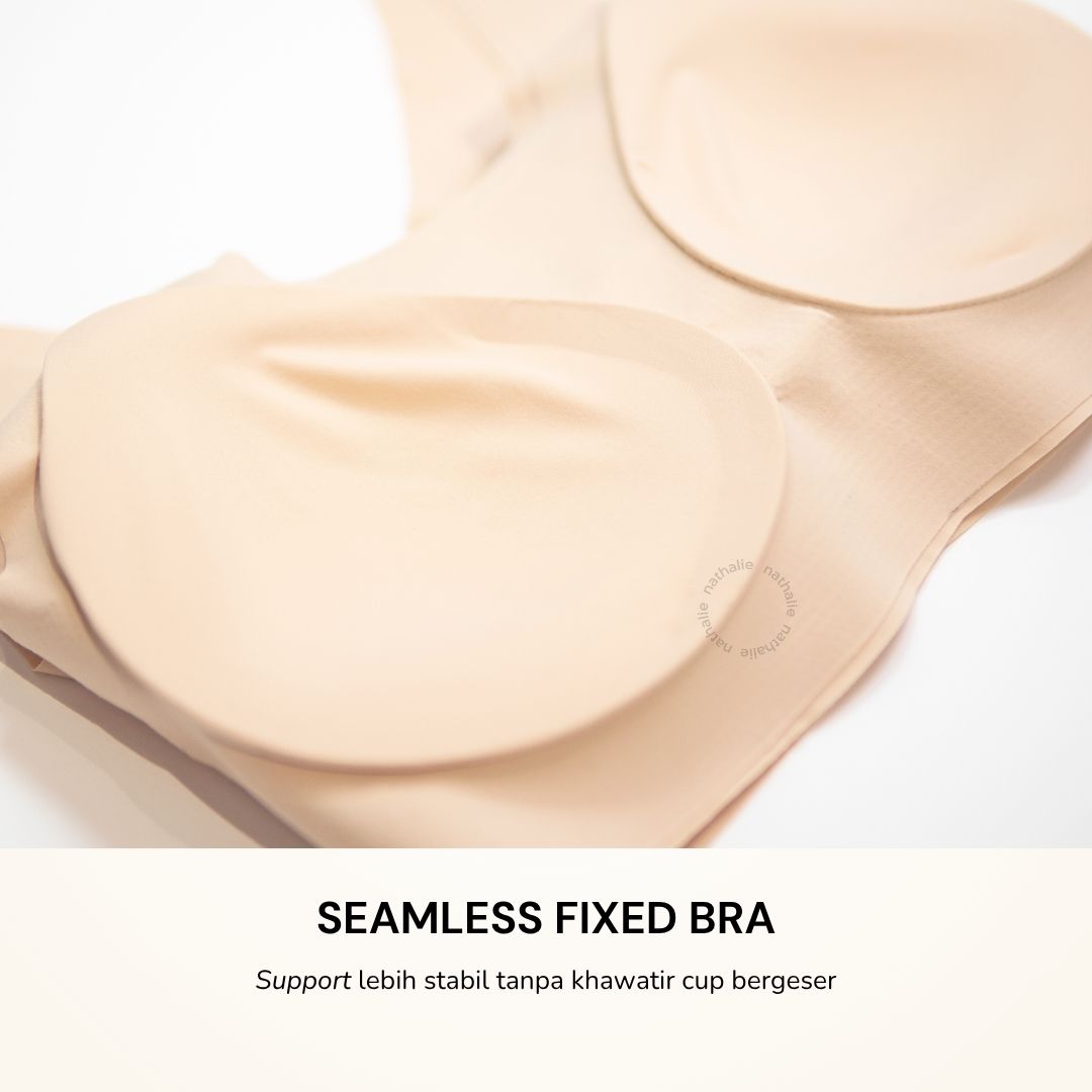 Nathalie Bra Seamless Wanita Tanpa Kawat Invisible Comfort Bra Nyaman NTB 3604