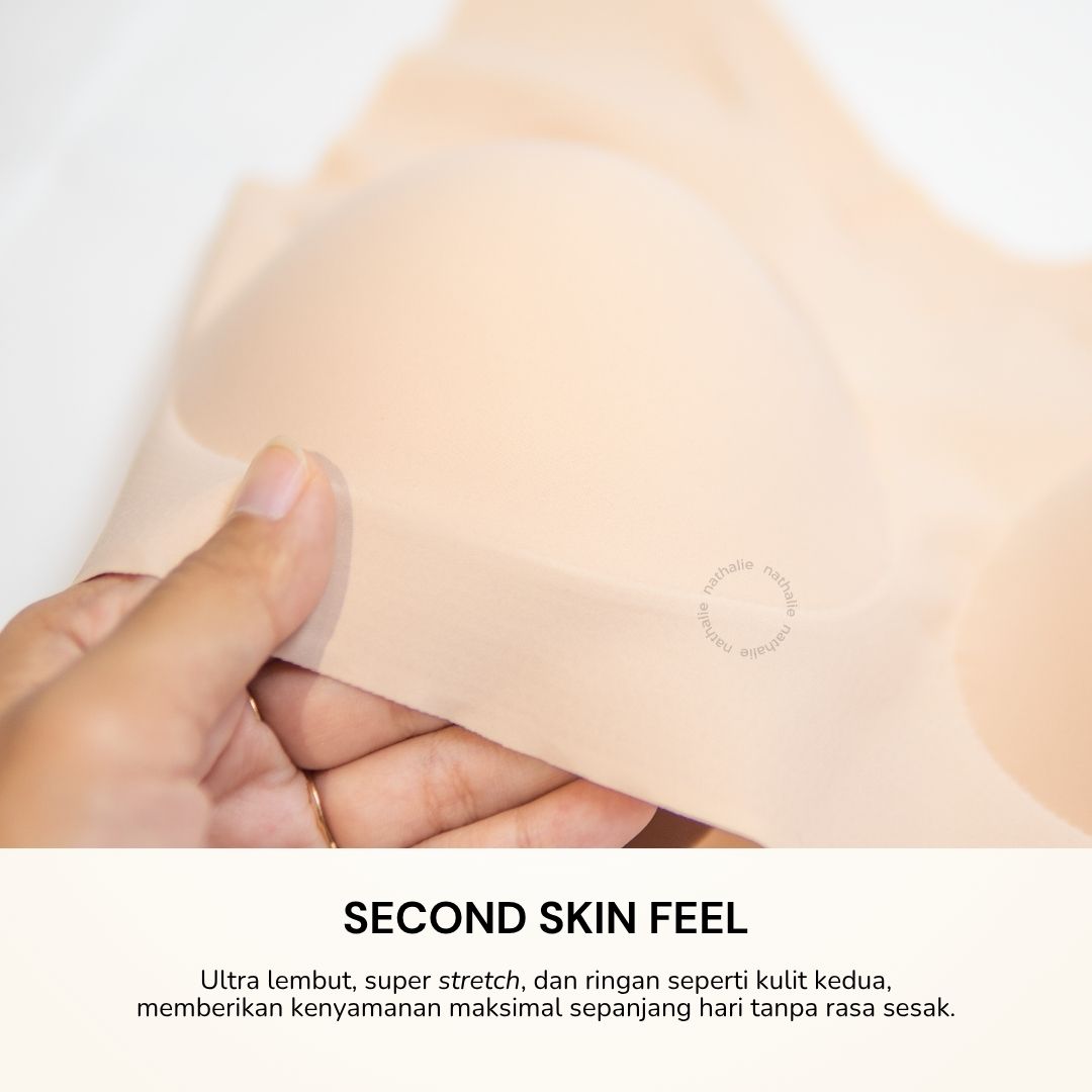 Nathalie Bra Seamless Wanita Tanpa Kawat Invisible Comfort Bra Nyaman NTB 3604