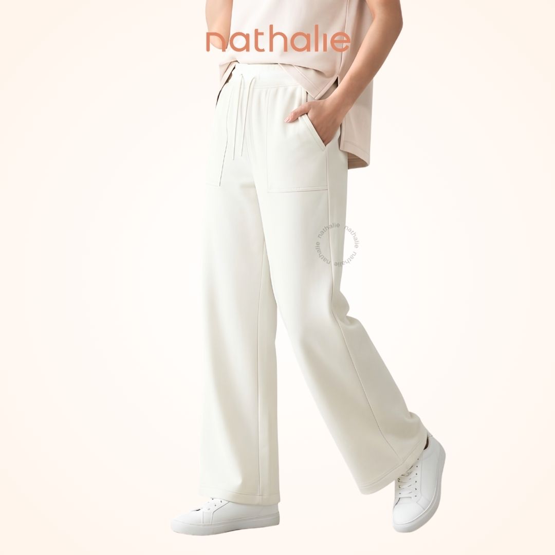 Nathalie Celana Scuba Wanita Premium Wide Leg Pants - NTC 3609