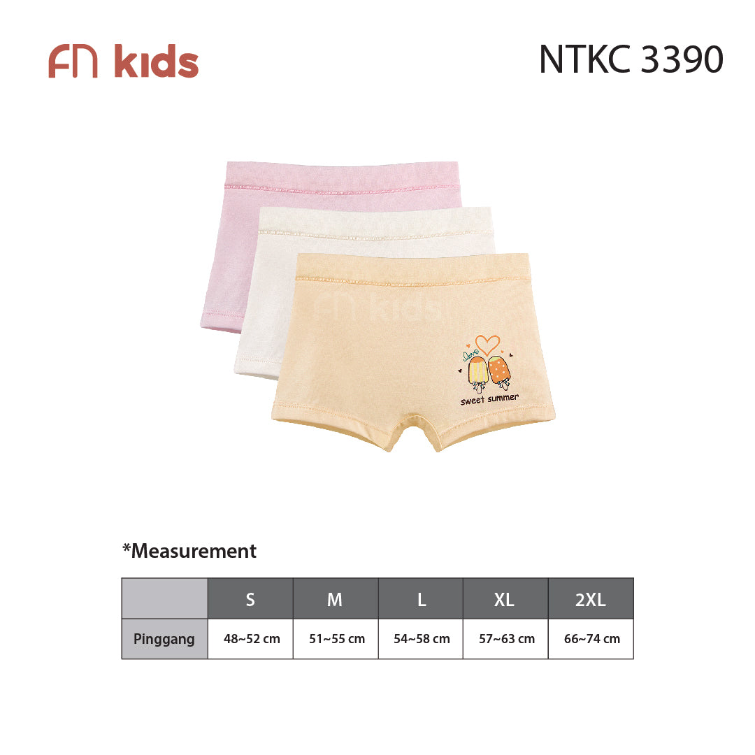 Celana Dalam Boxer Anak Perempuan Print Eskrim 1 Pcs NTKC 3390