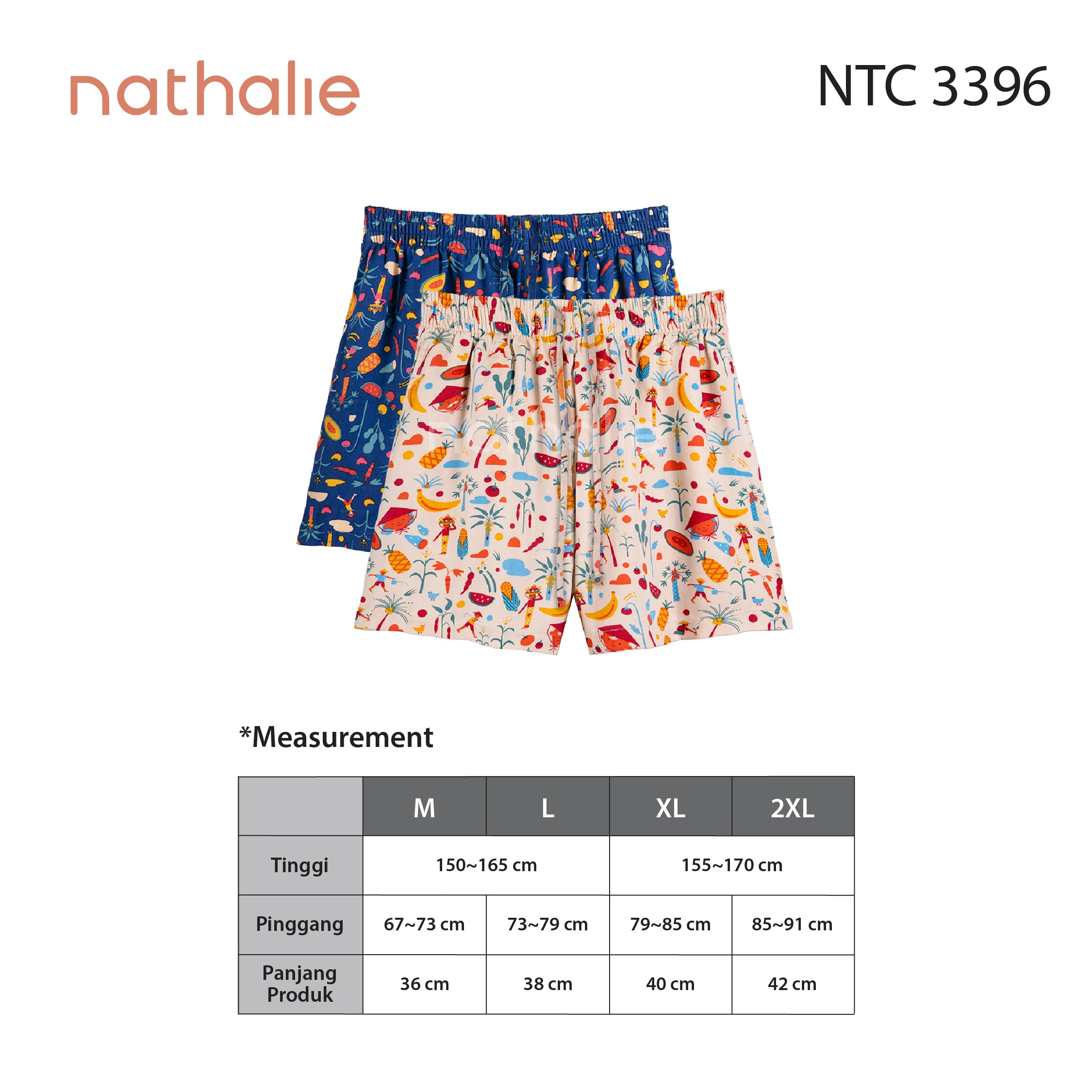 Nathalie x Amalia Short Pants Rayon 1 pcs NTC 3396