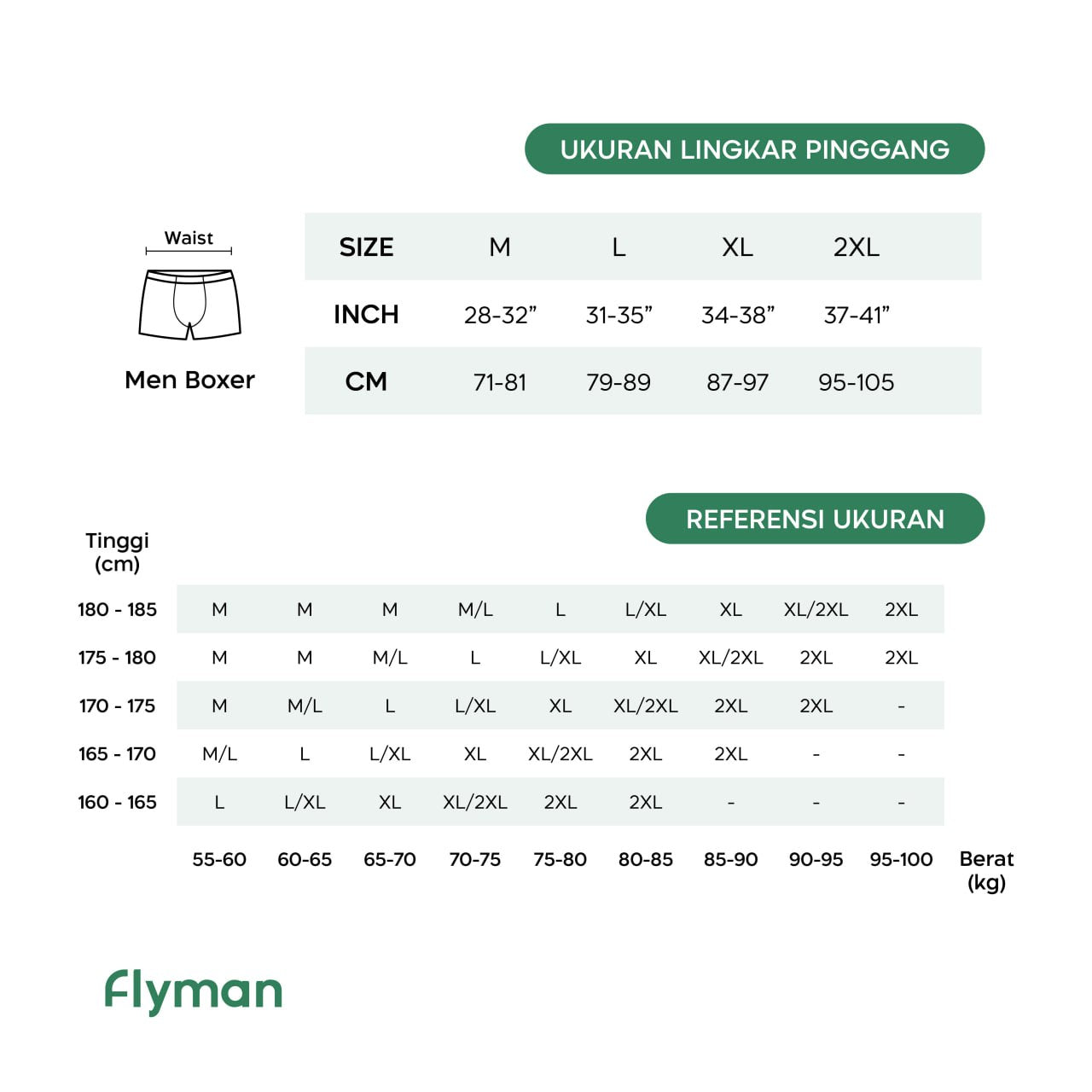 Flyman Celana Dalam Pria Boxer Tencel 3 pcs FM 3167