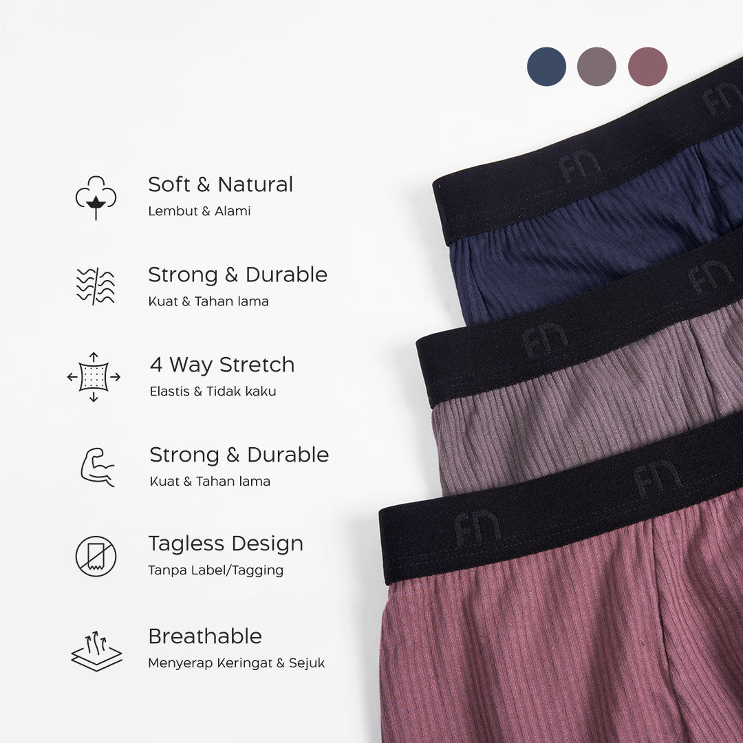 Flyman Celana Dalam Pria Boxer Rayon 1 pcs FM 3418