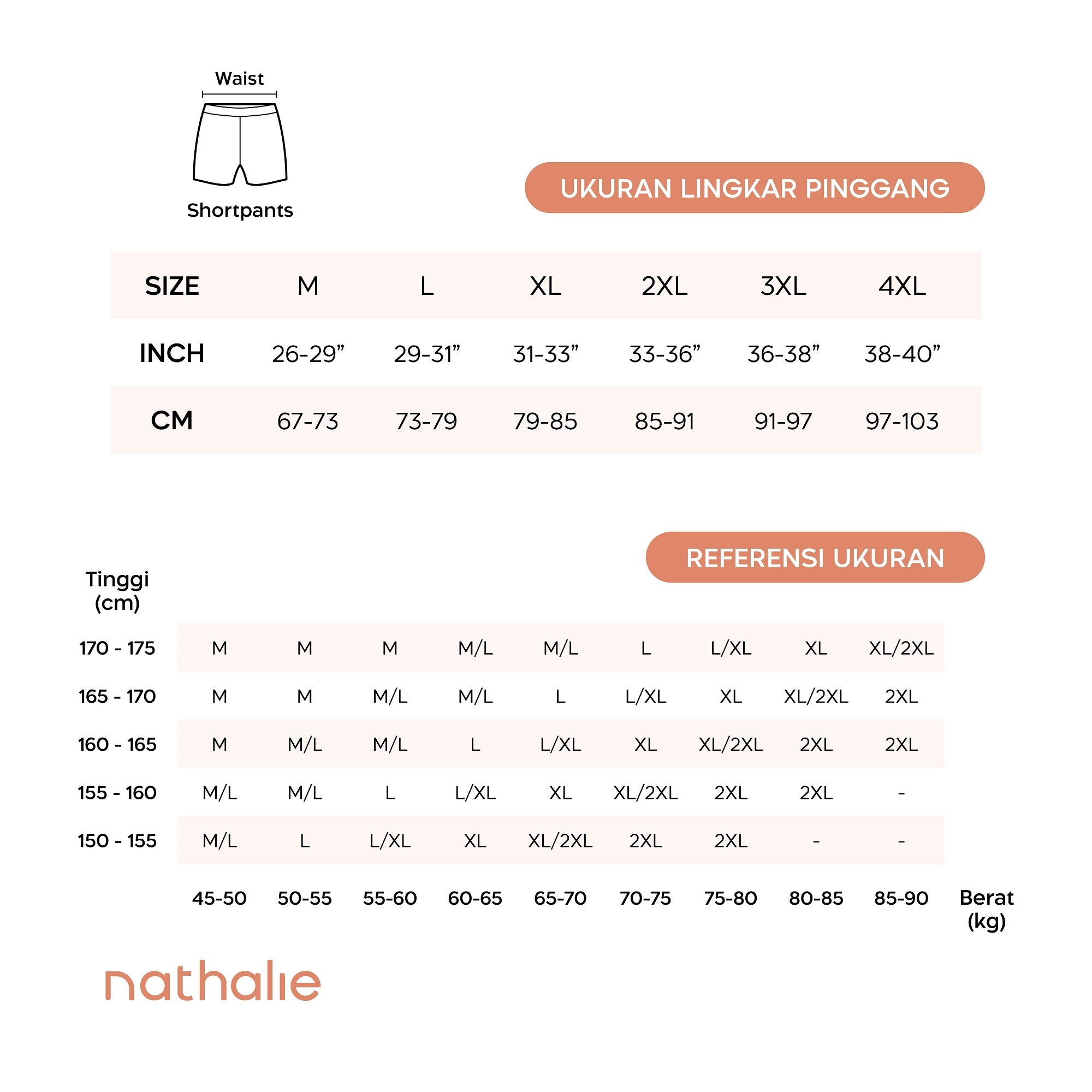 Nathalie Short Pants Wanita Cotton Blend 1 pcs NTC 3374