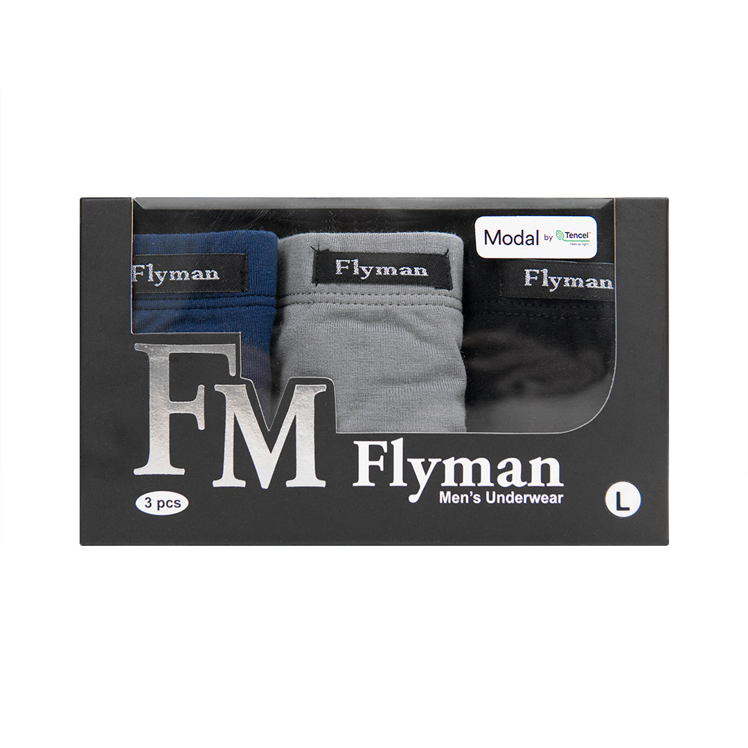 Flyman Celana Dalam Pria Brief Tencel 3 pcs FM 3075