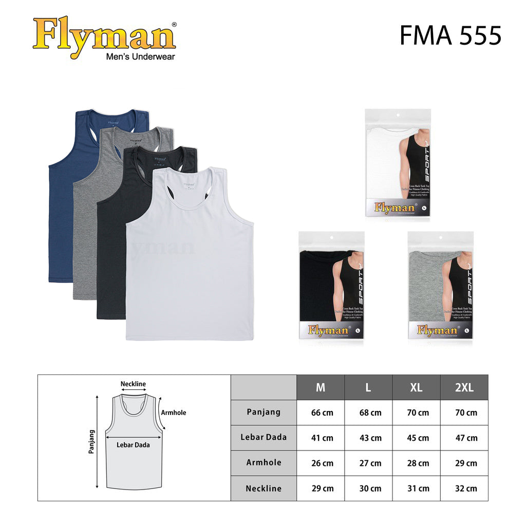 Flyman Kaos Dalam Tank Top 1 pcs FMA 555